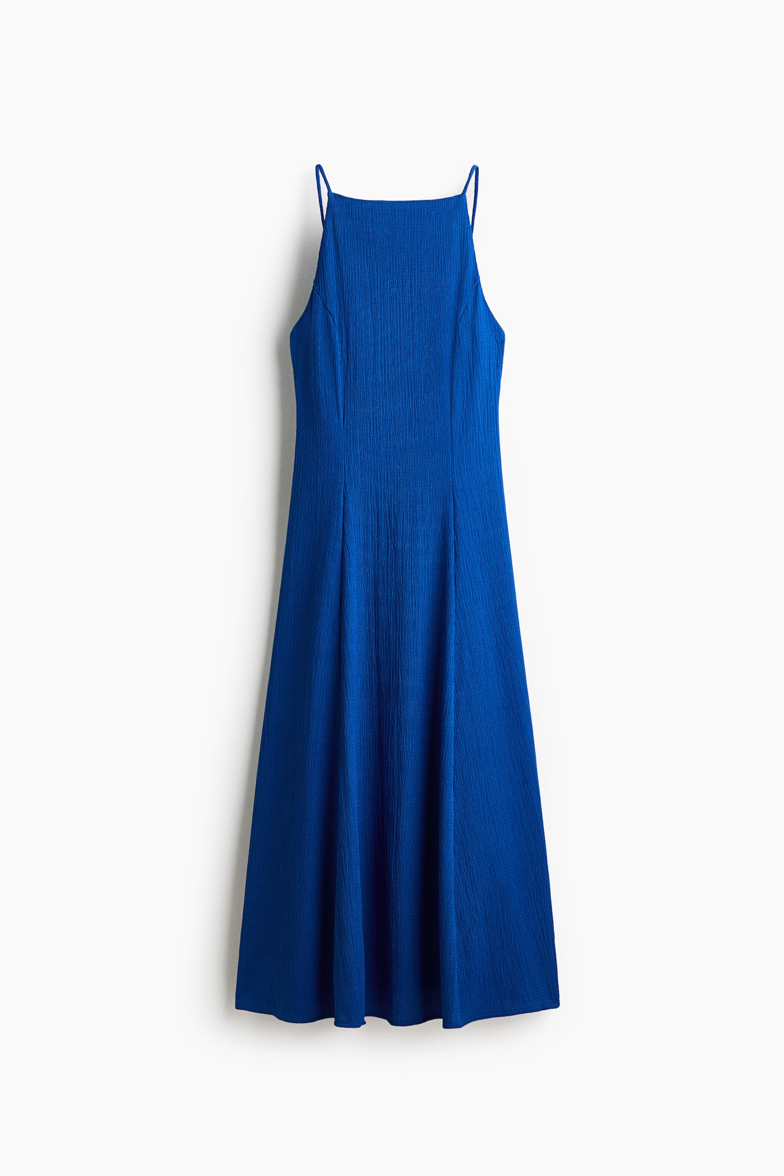 Женское платье H&M Crinkled Strappy, цвет: Тёмный синий — фото 1