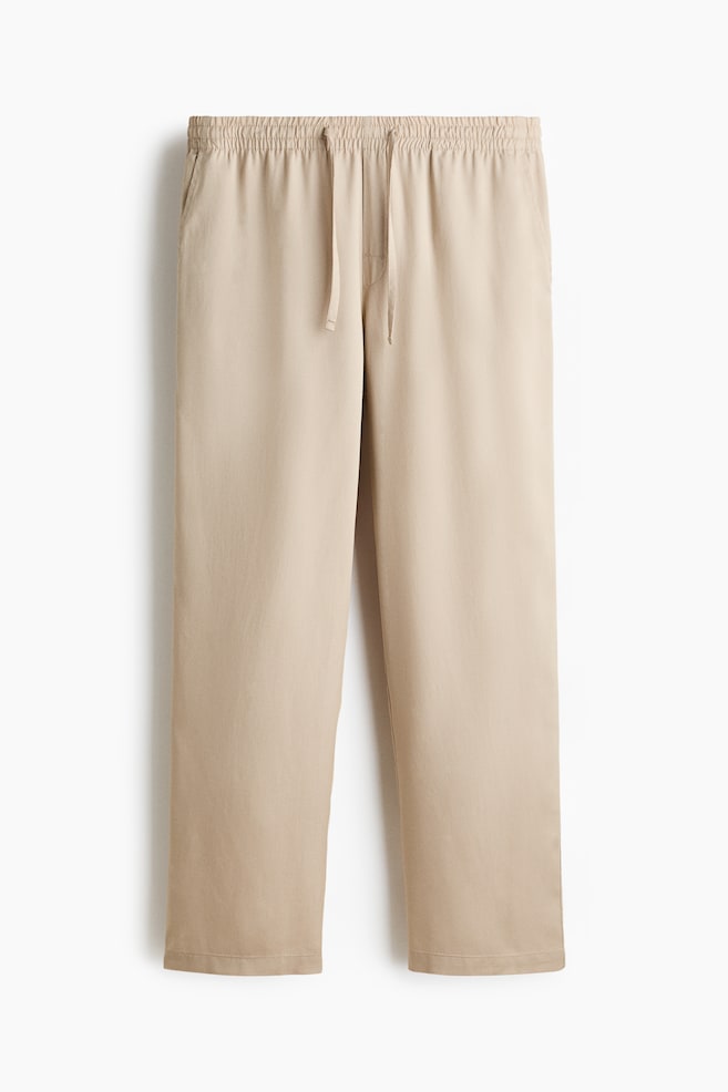Hose aus Lyocell Relaxed Fit - Beige/Khakigrün/Schwarz - 1