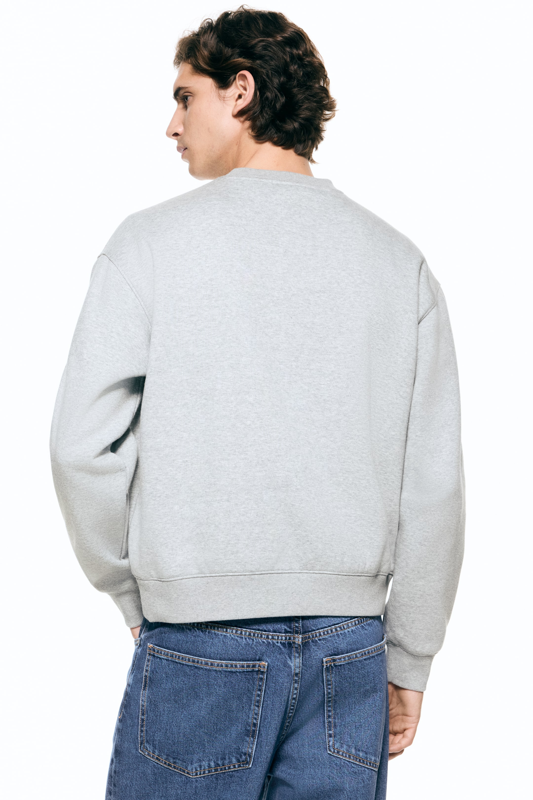 View larger image: Loose-Fit Printed Sweatshirt - Gray melange/New York City - Men | H&M CA 4