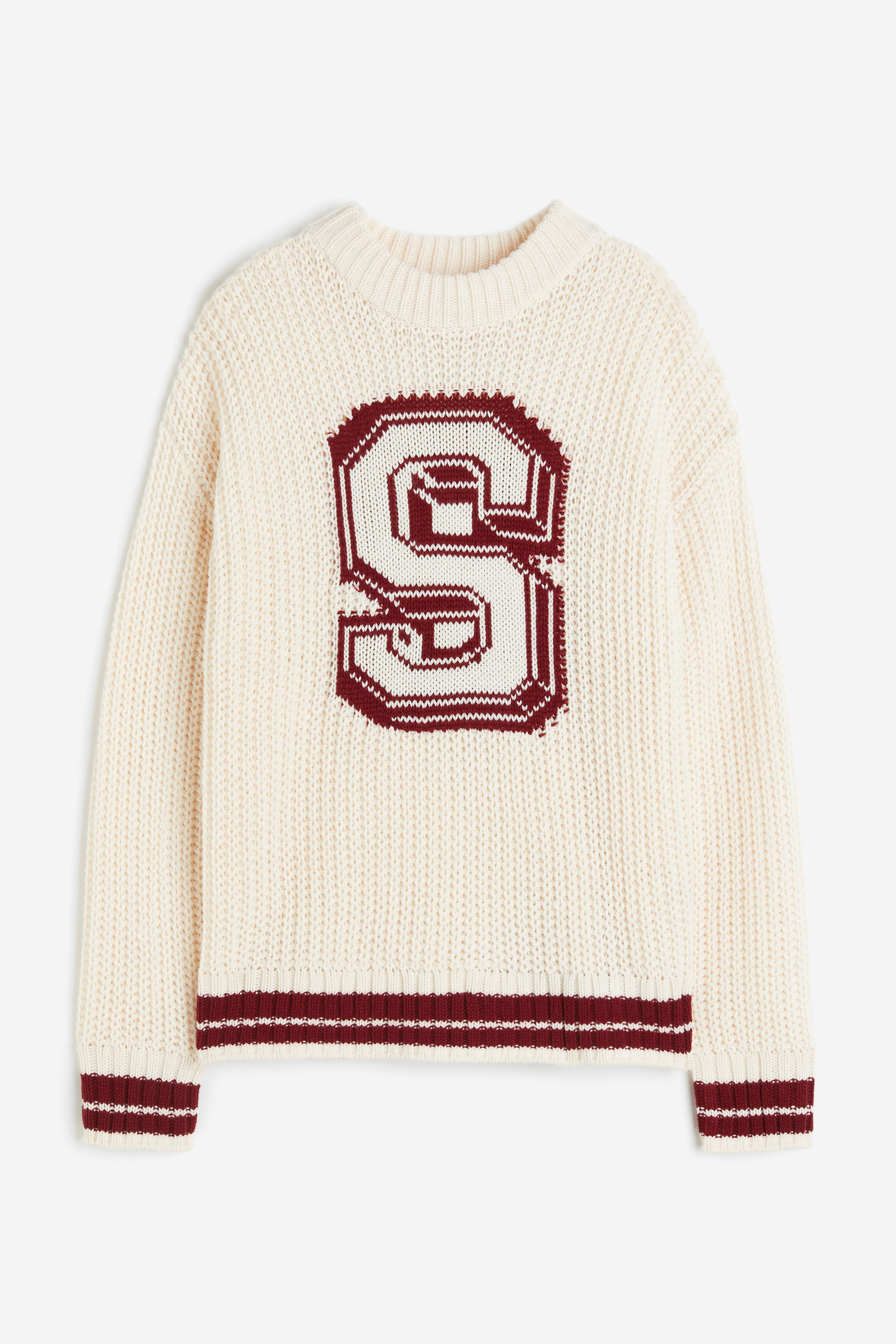 H&M 2024 Oversized Jacquard knit Sweater