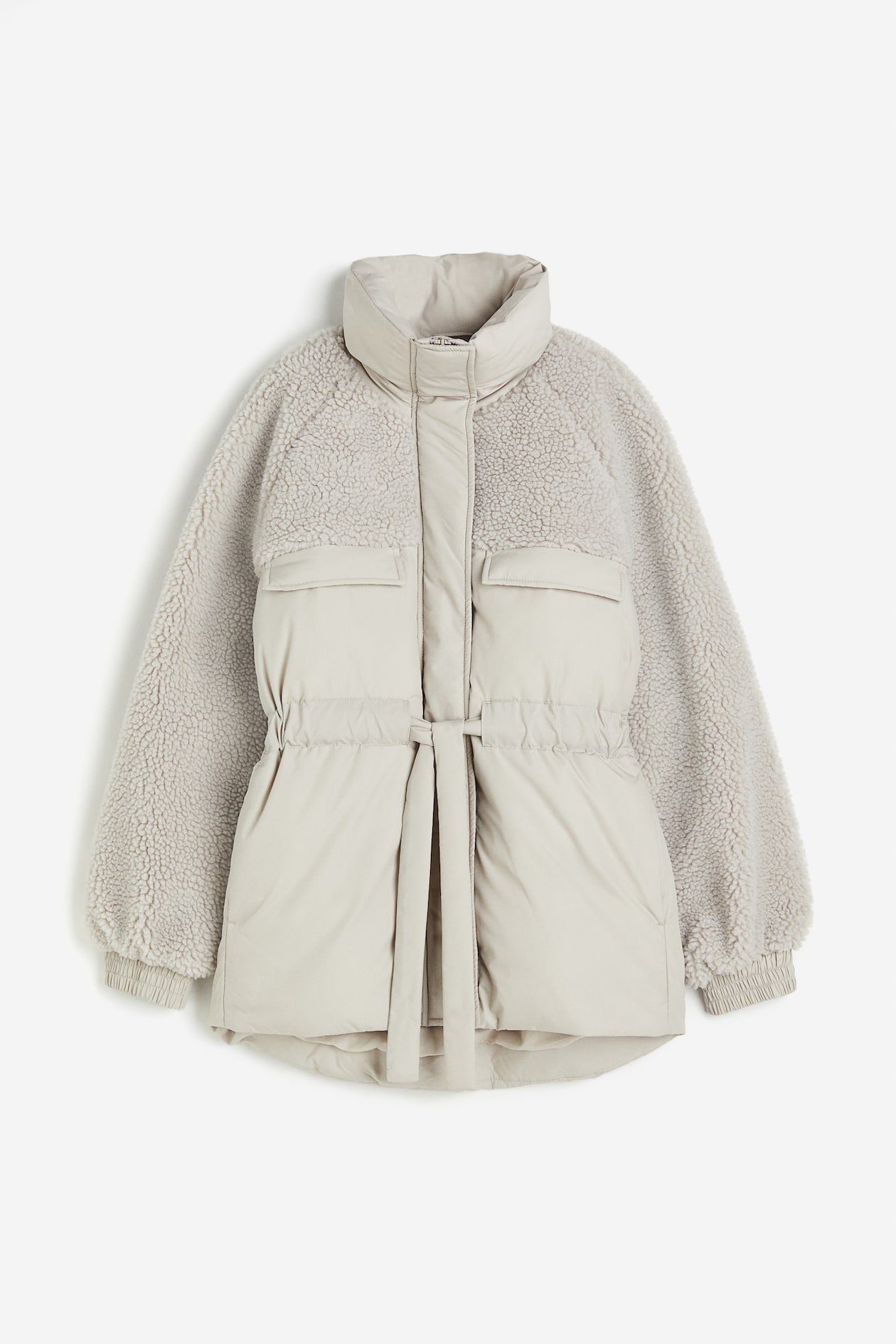Padded Teddy Jacket Light beige Ladies H&M AU