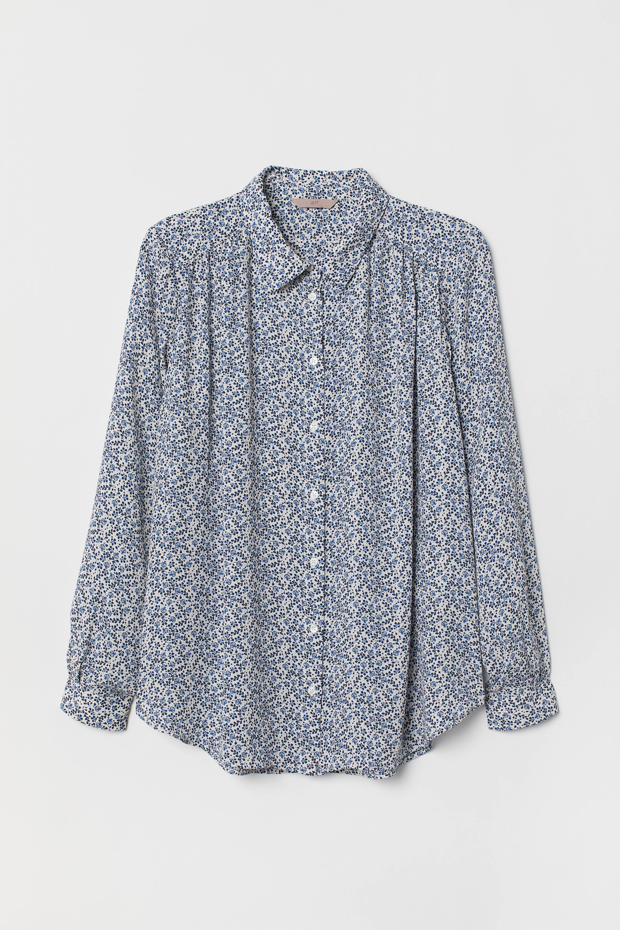 Größeres Bild ansehen: H&M+ Bluse - Weiß/Gemustert - Ladies | H&M DE 1