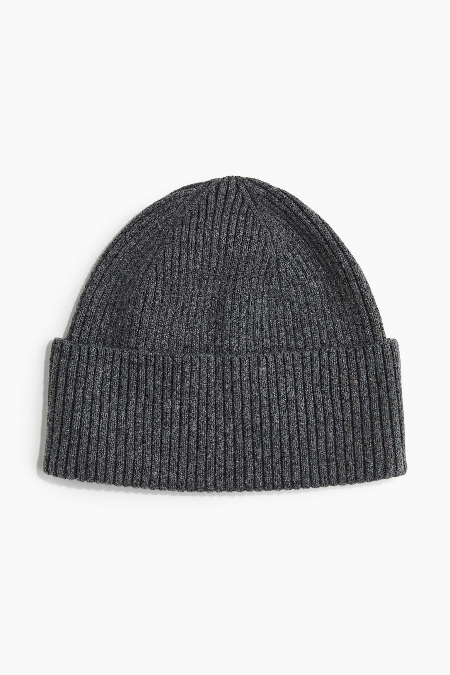 Rib-knit hat - Dark grey marl/Black/Navy blue/White - 1