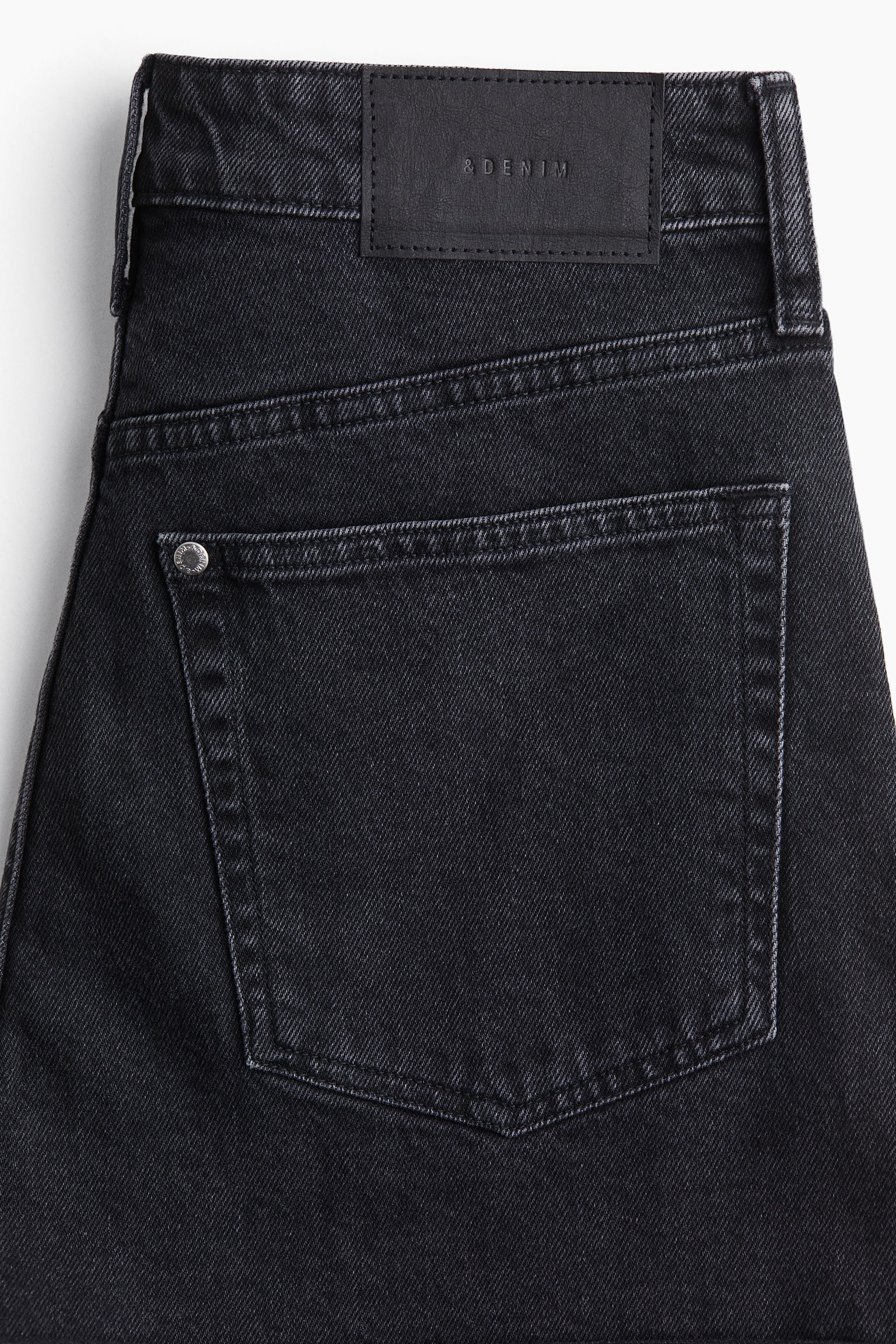Женские шорты H&M Mom Ultra High Denim shorts, цвет: Чёрный — фото 2