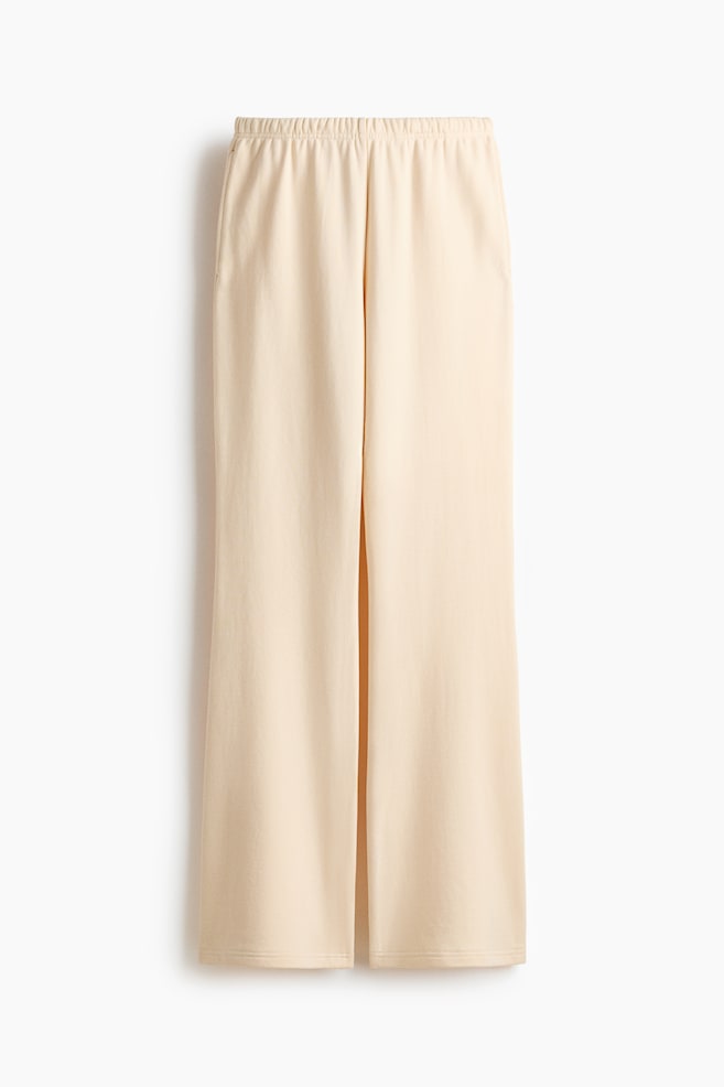 Flared Sports Sweatpants - Light apricot/Antique rose - 1