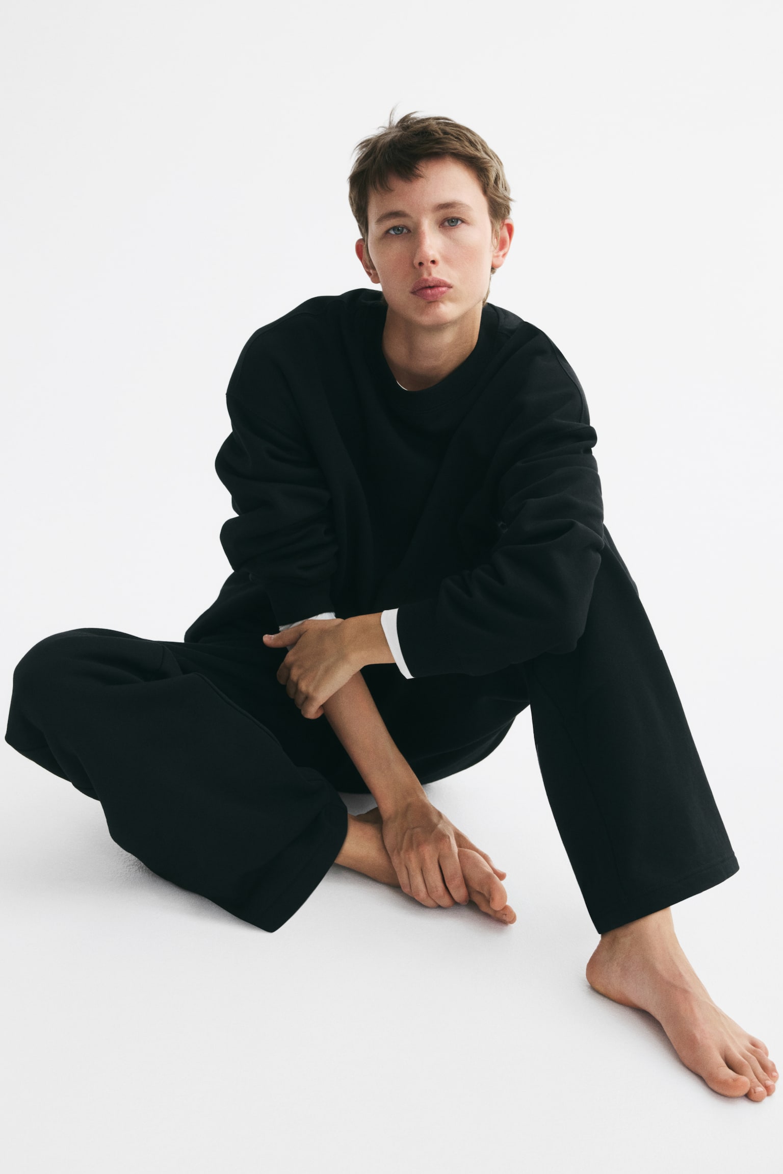 Sweatpants - Black/Light grey marl/Grey marl/Dark brown/Dark red - 1