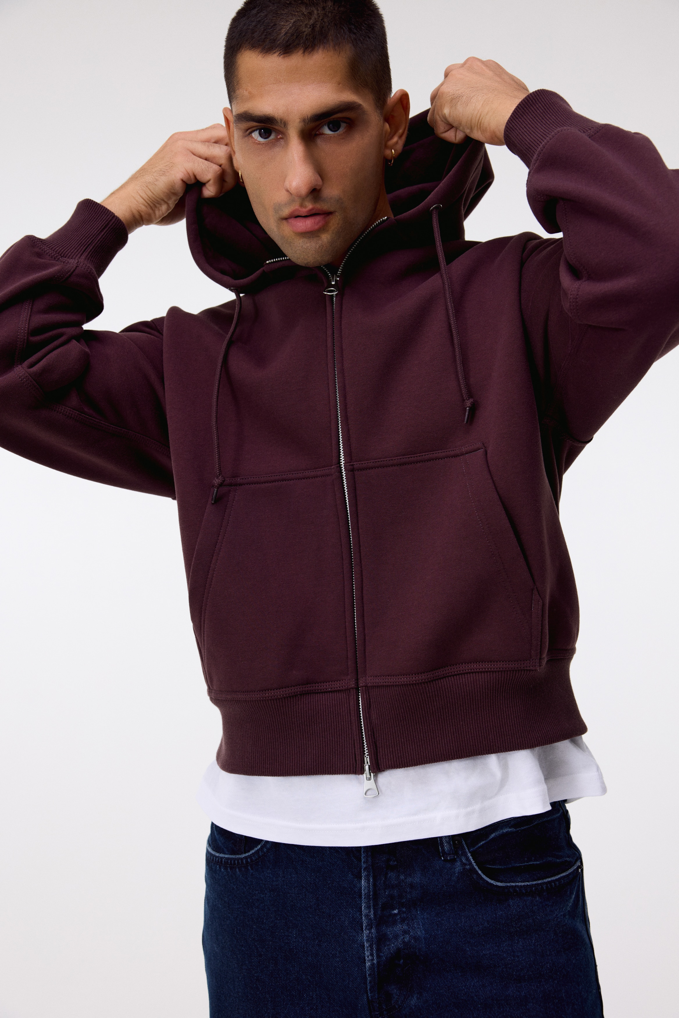Oversized Fit Zip-through hoodie
