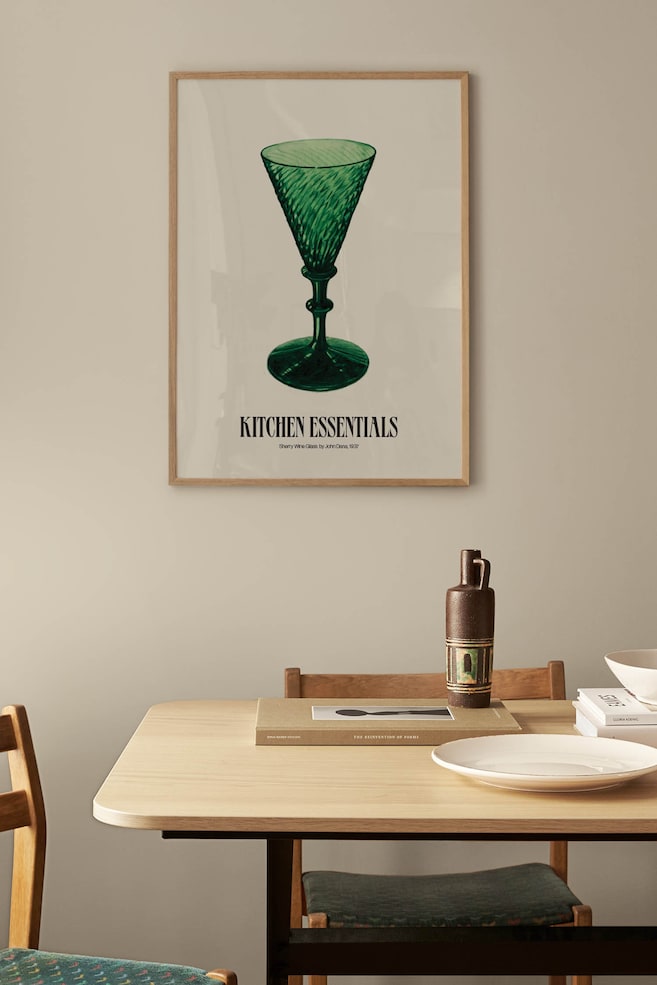 Sherry Wine Glass Poster - Green/beige - 2