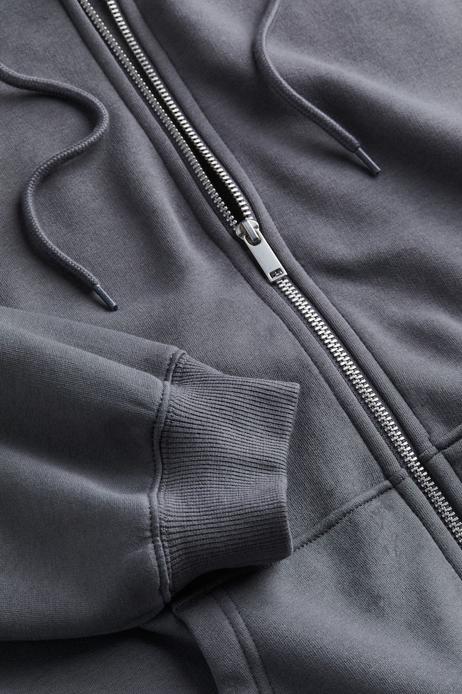 Oversized zip-through hoodie - Dark grey/Black/Cerise/Light blue/dc/dc/dc/dc - 2