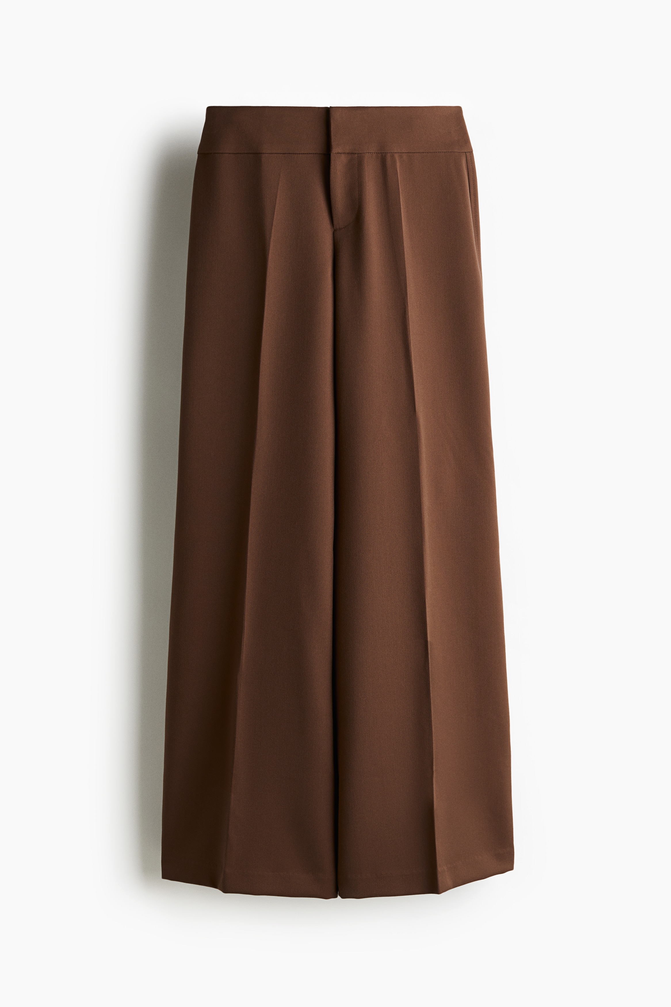 Dames - Donkerbruin Wijde pantalon - Size: 48  - H&M