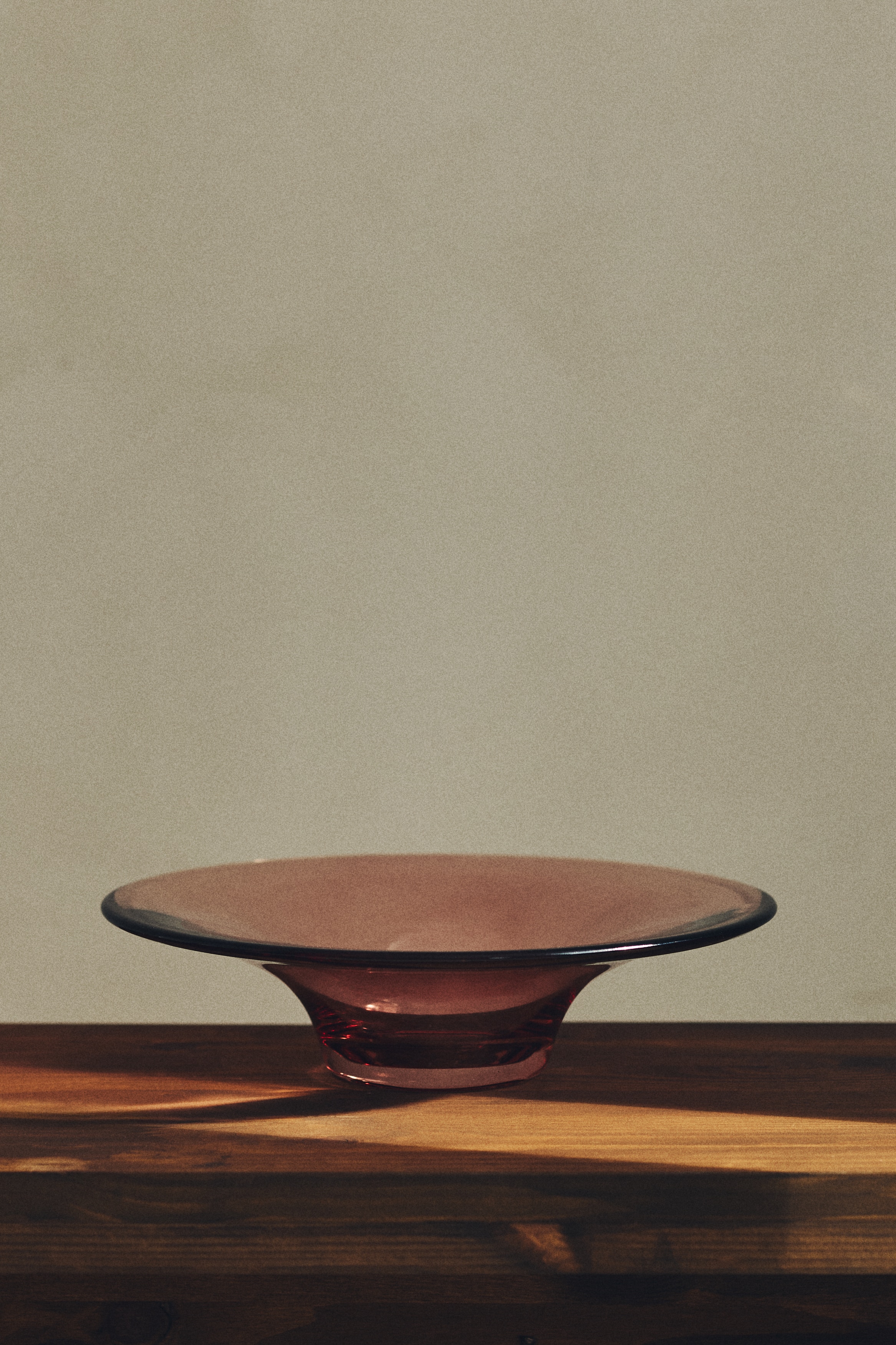 Large Glass Bowl - Pink/Transparent