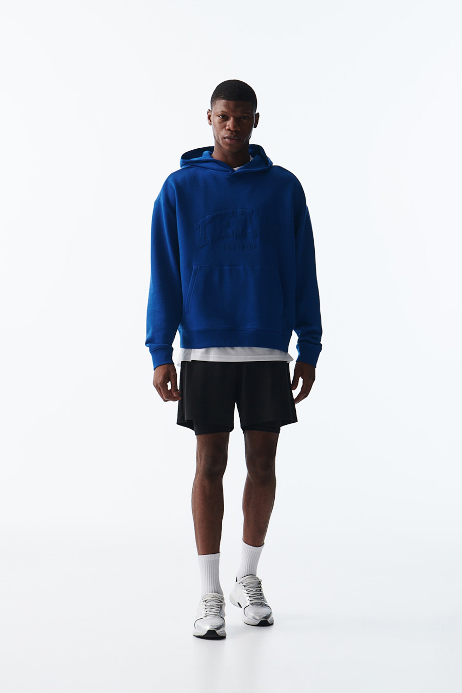 Oversized Fit Sports hoodie - Bright blue/Grey marl/Training Team - 5