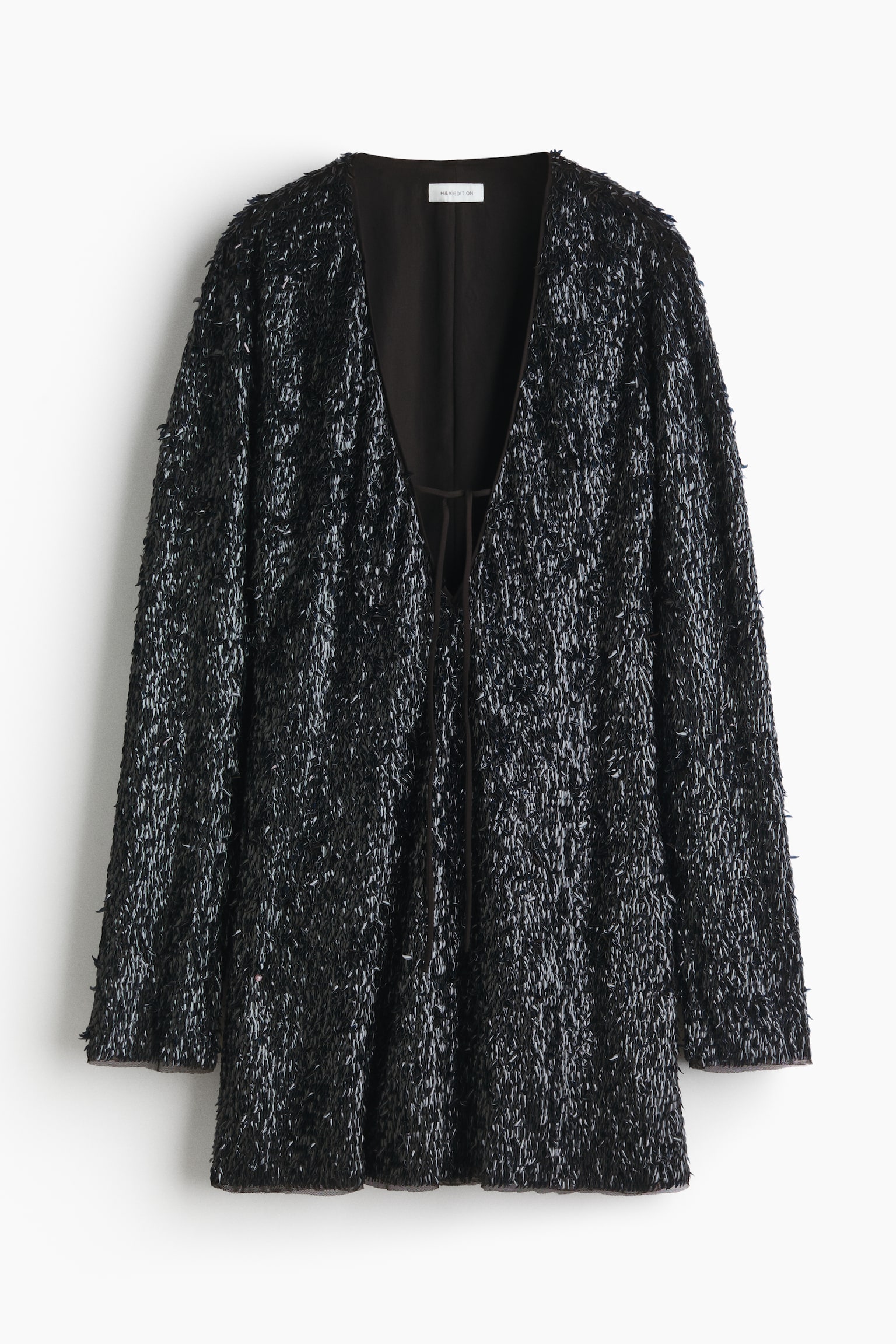 Embellished V-neck dress - Black