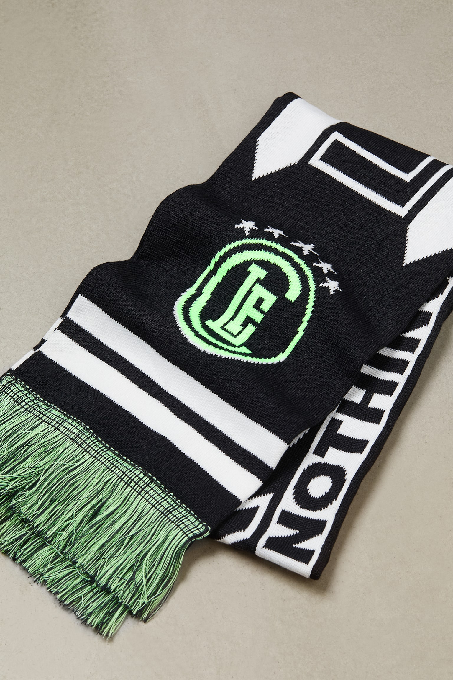 Football scarf - Black/White - 2