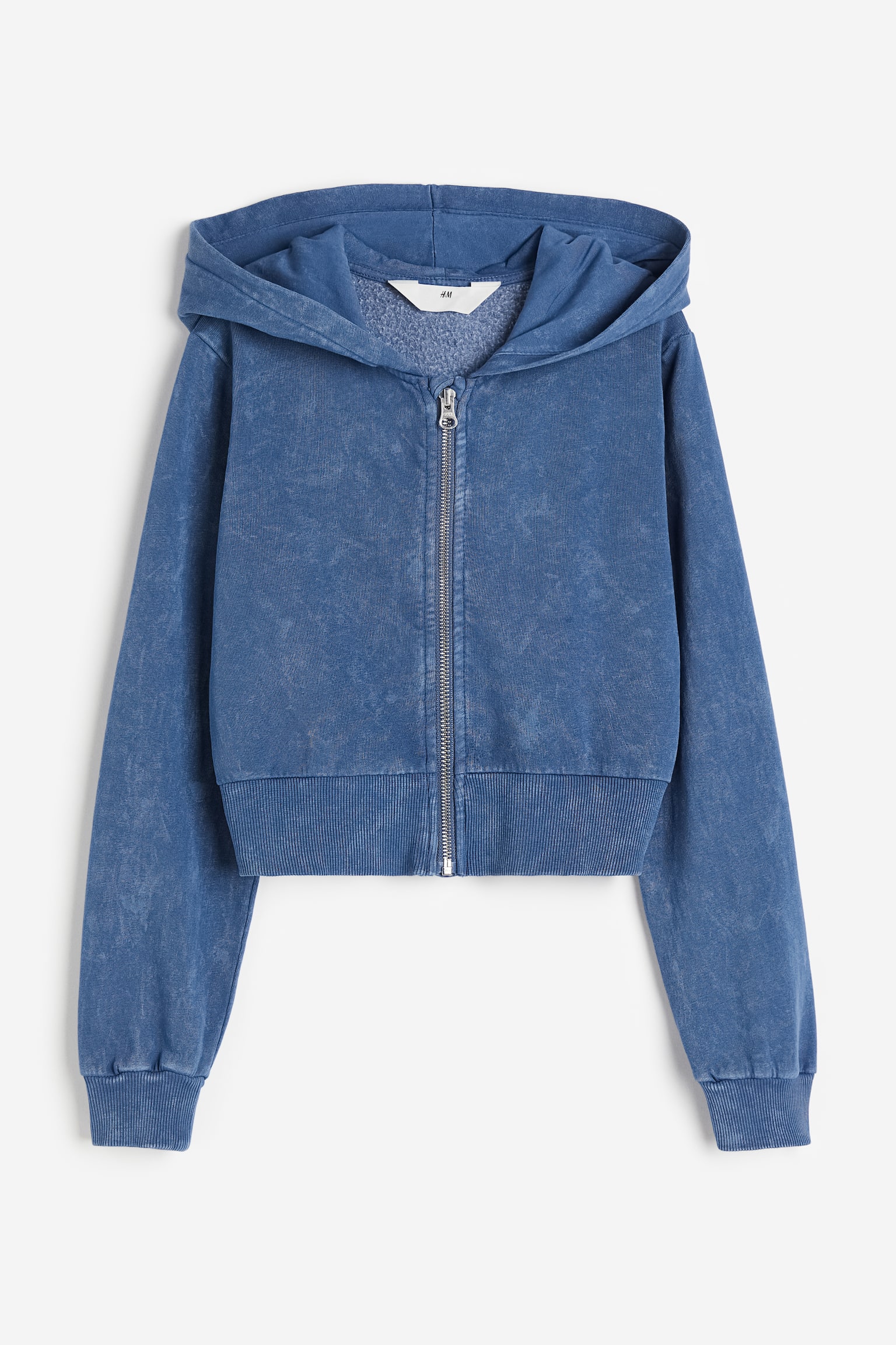 Zip-through hoodie - Blue/Dark grey - 1