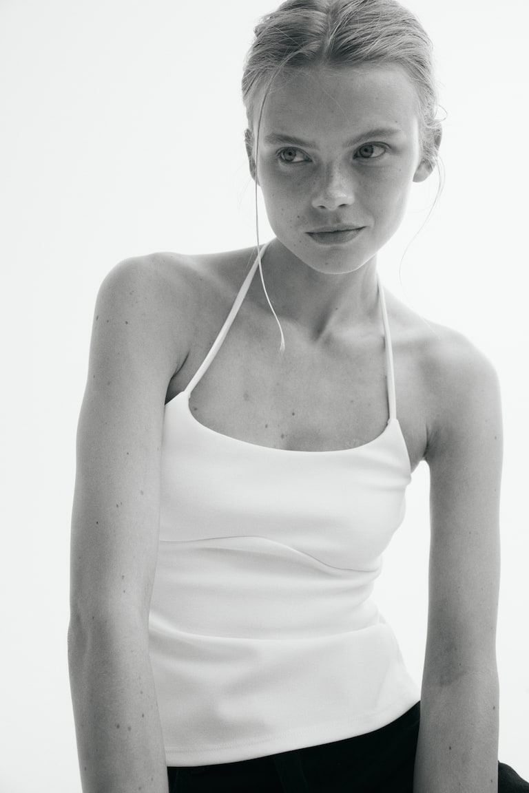Bluza od žerseja s halter izrezom