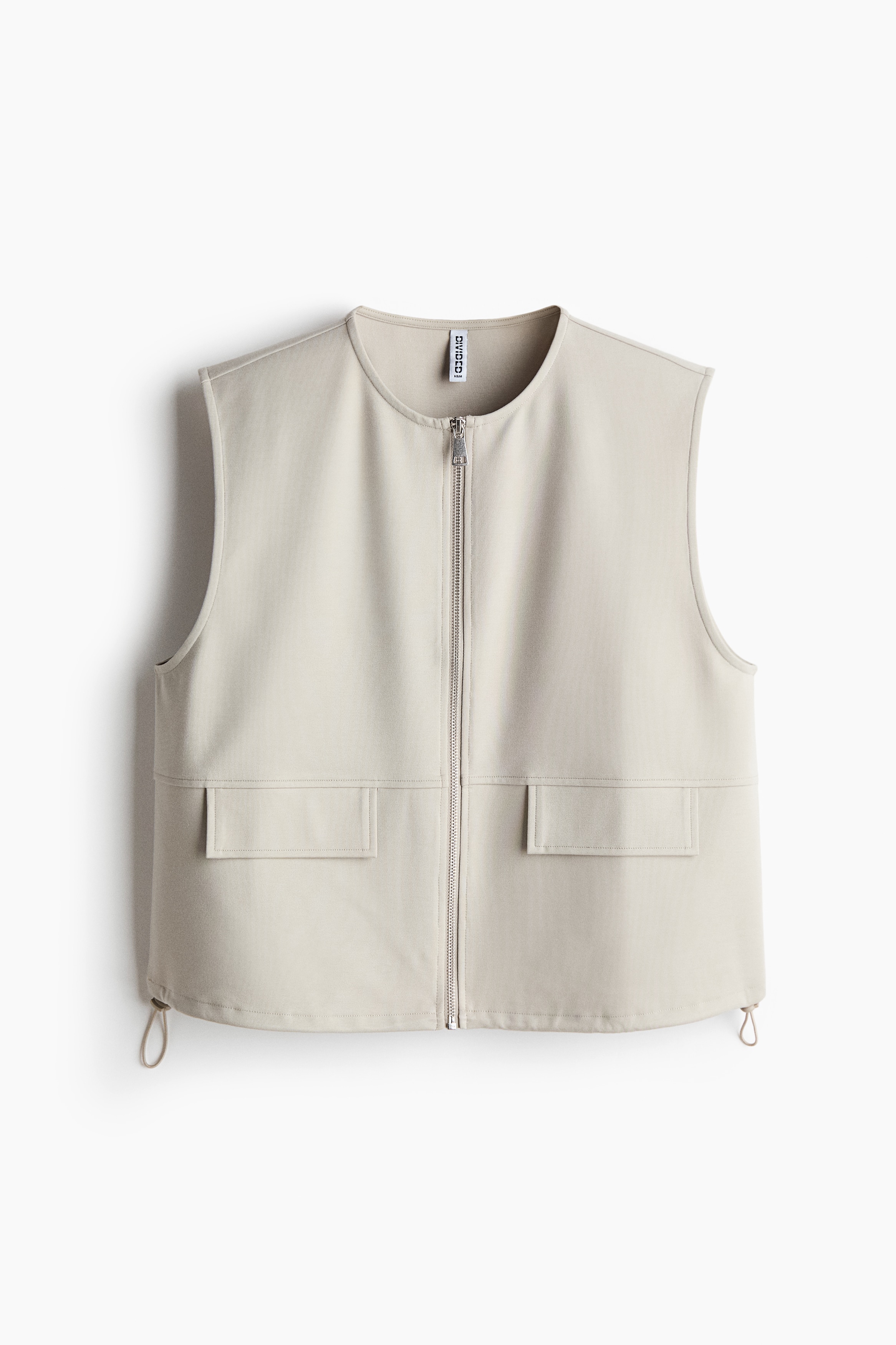 Top de punto con cordones de ajuste - Greige/Rojo teja