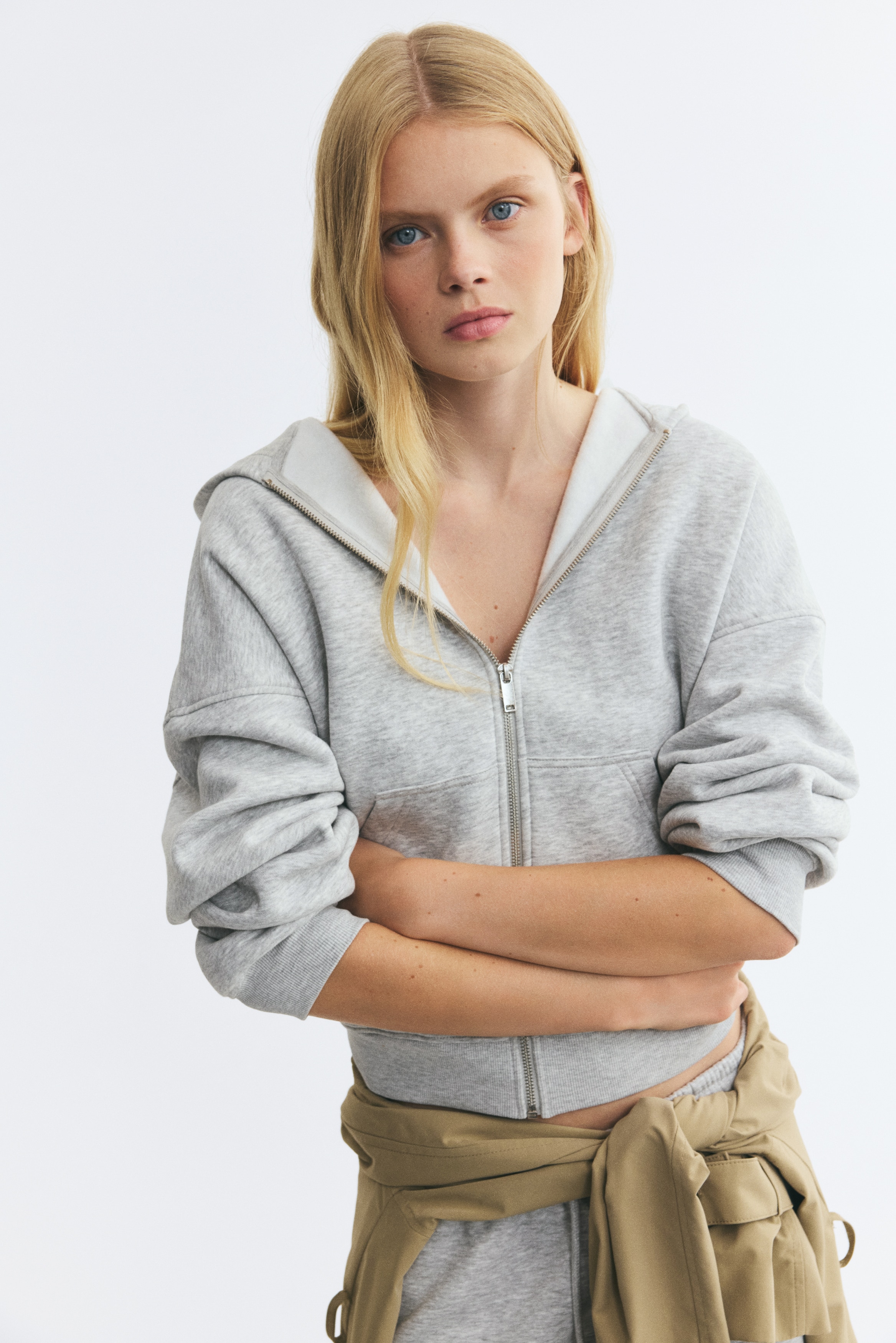 Zip-through hoodieModel