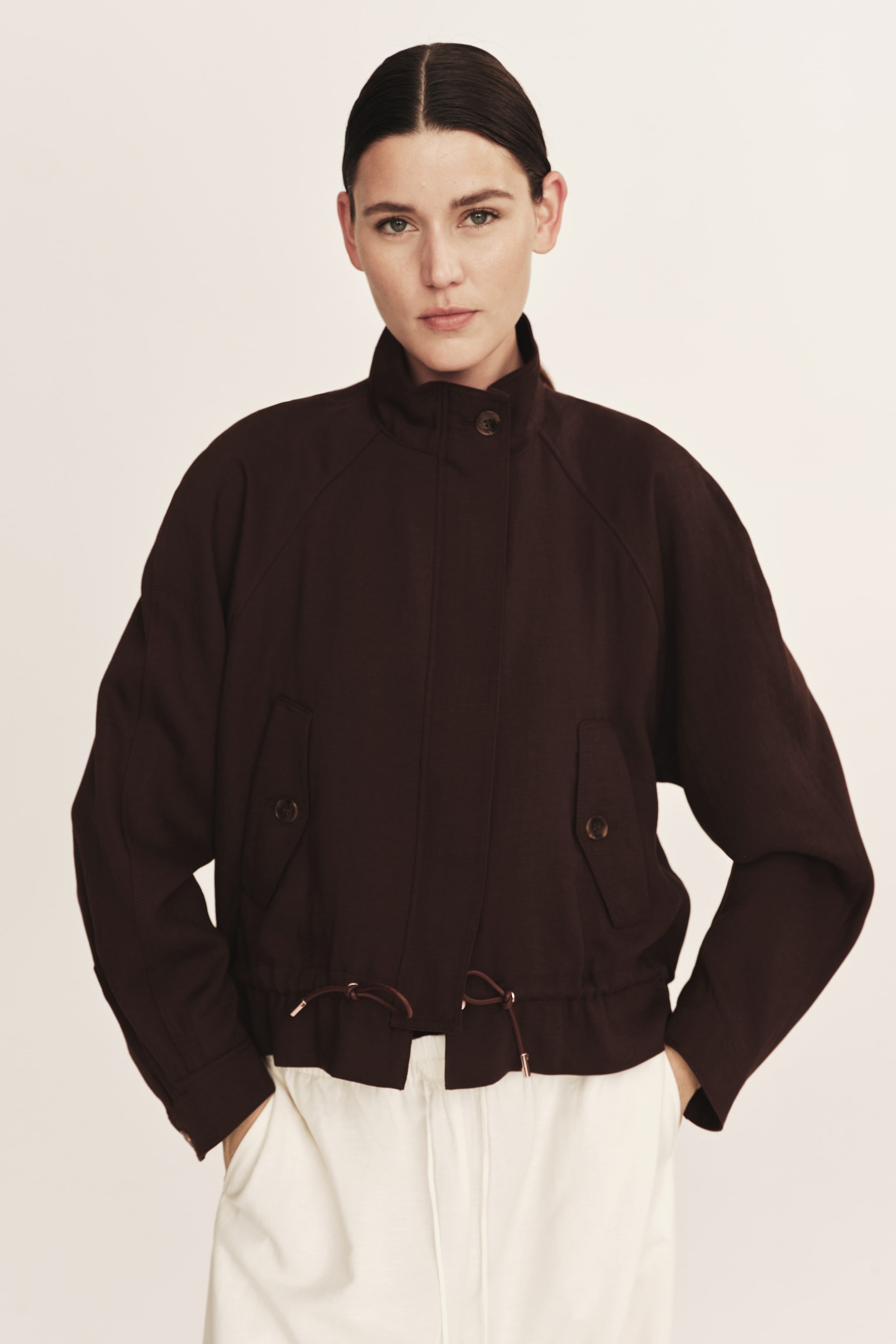 Oversized Linen-Blend Jacket
