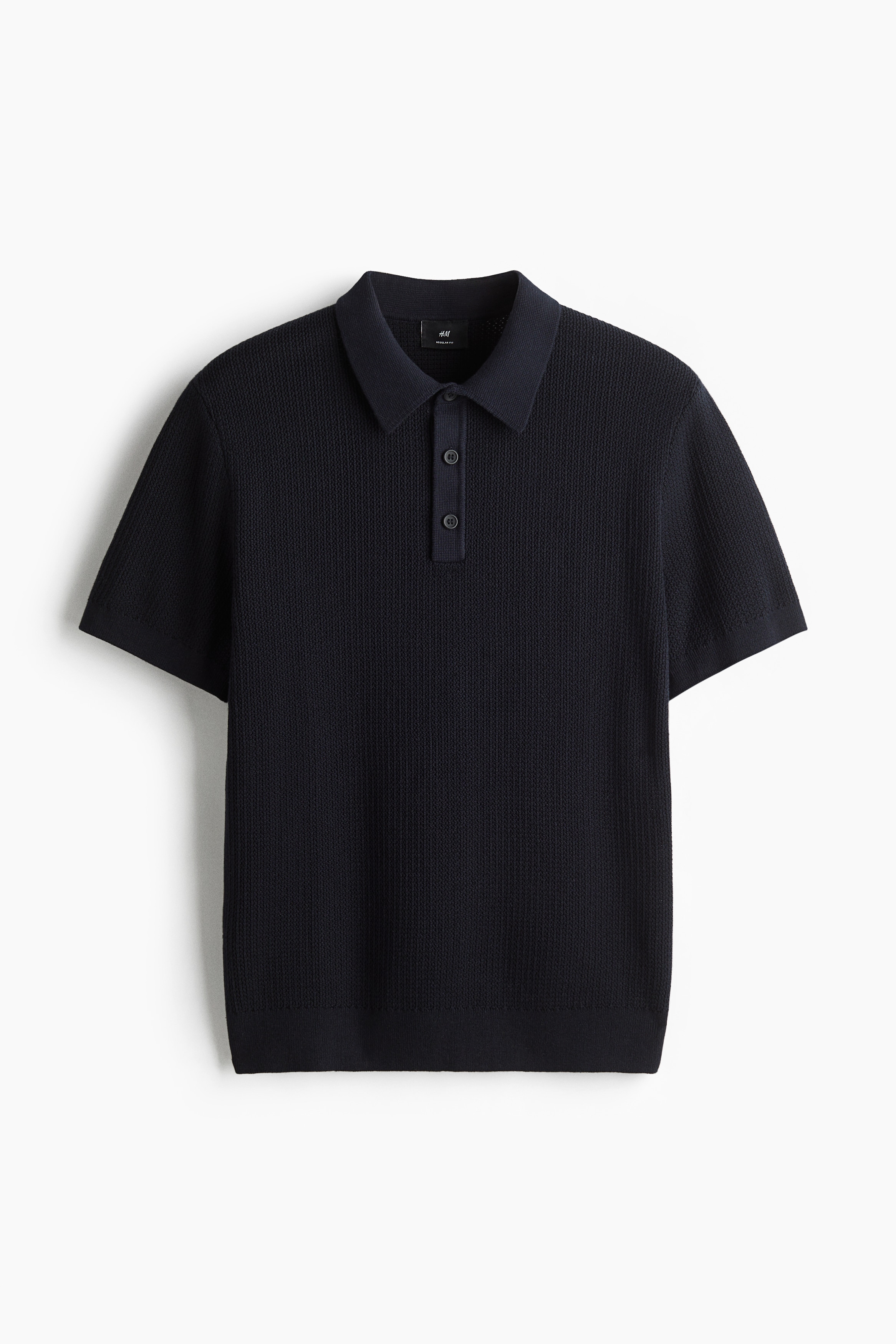 Polo in maglia Regular Fit - Blu navy/Beige chiaro