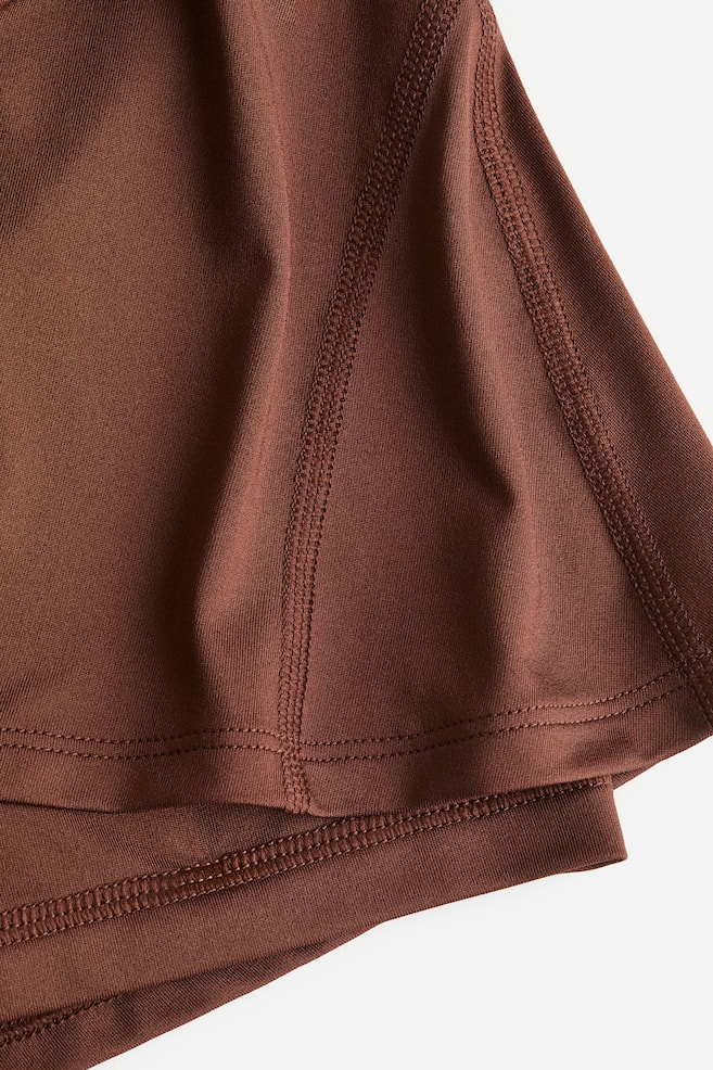 DryMove™ Double-layered sports shorts - Dark brown - 4