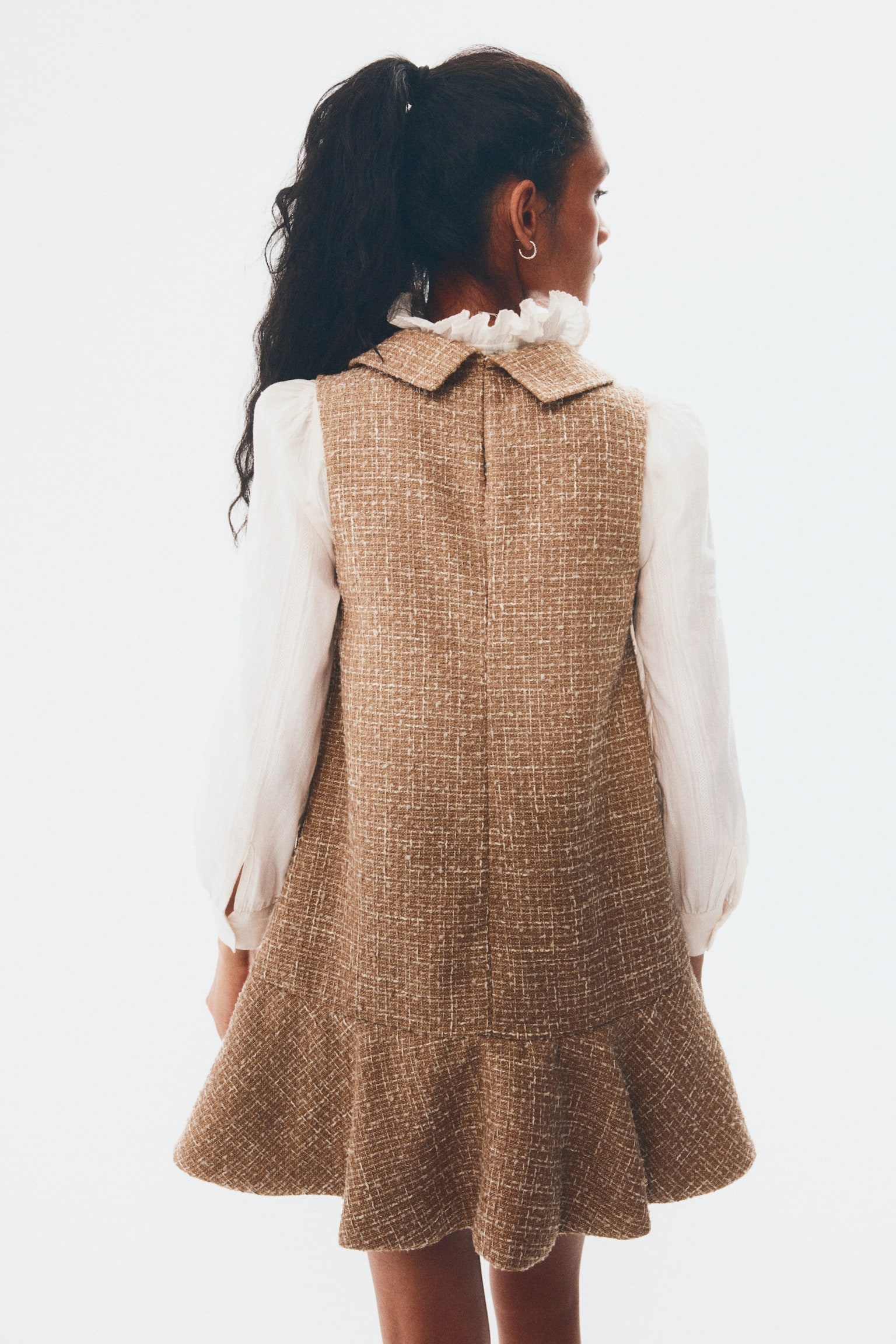Textured dress - Beige - 5
