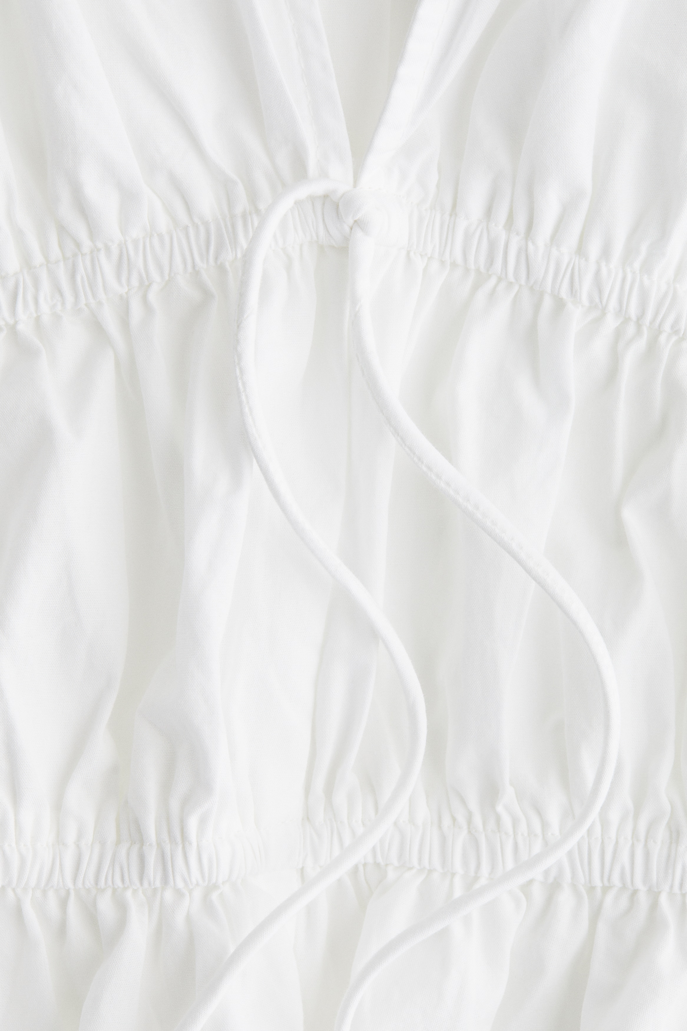 Drawstring poplin blouse