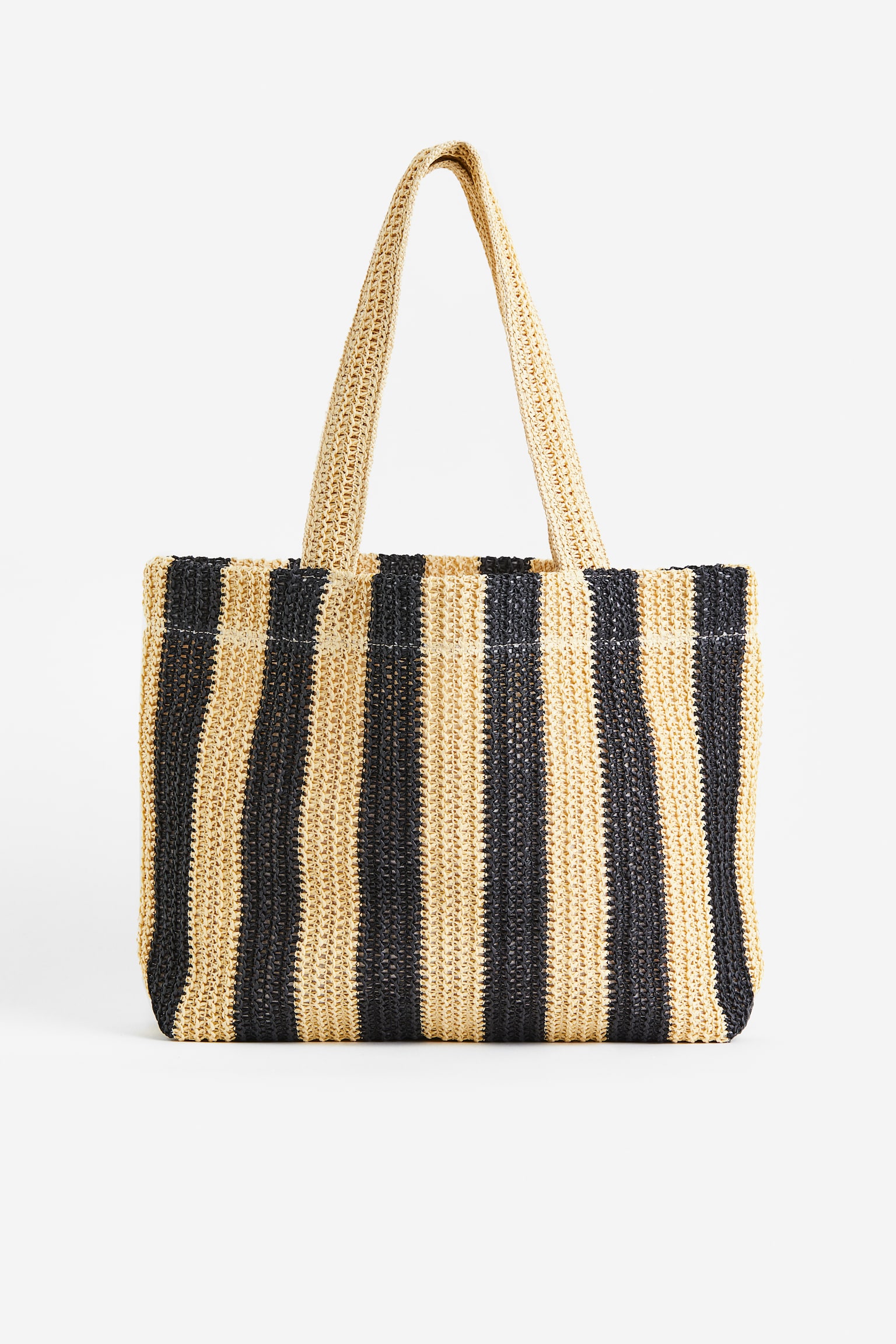 Straw Shopper - Beige/Stripe/Blue/Stripe - 1