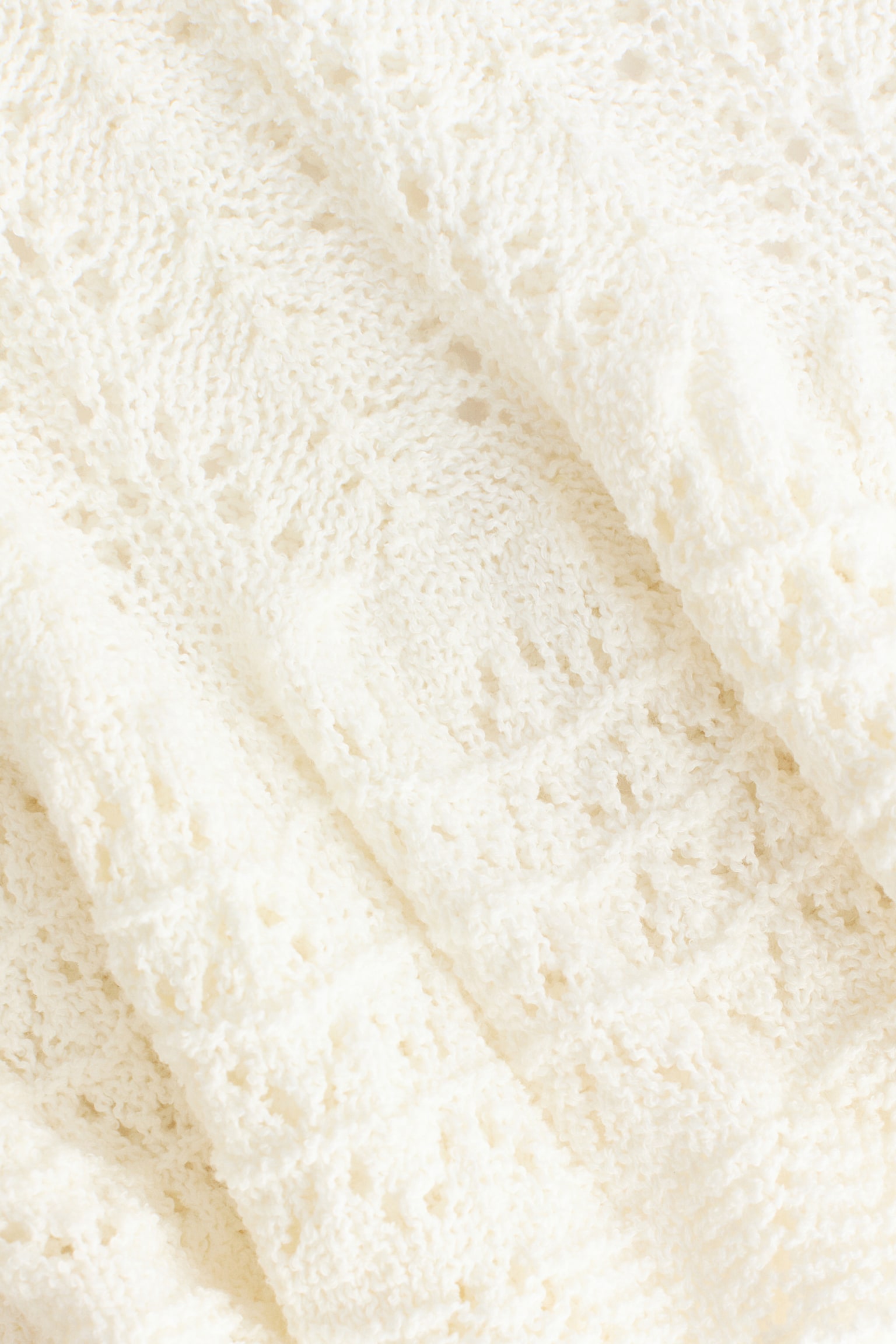 Jupe en maille pointelle - Blanc - 2