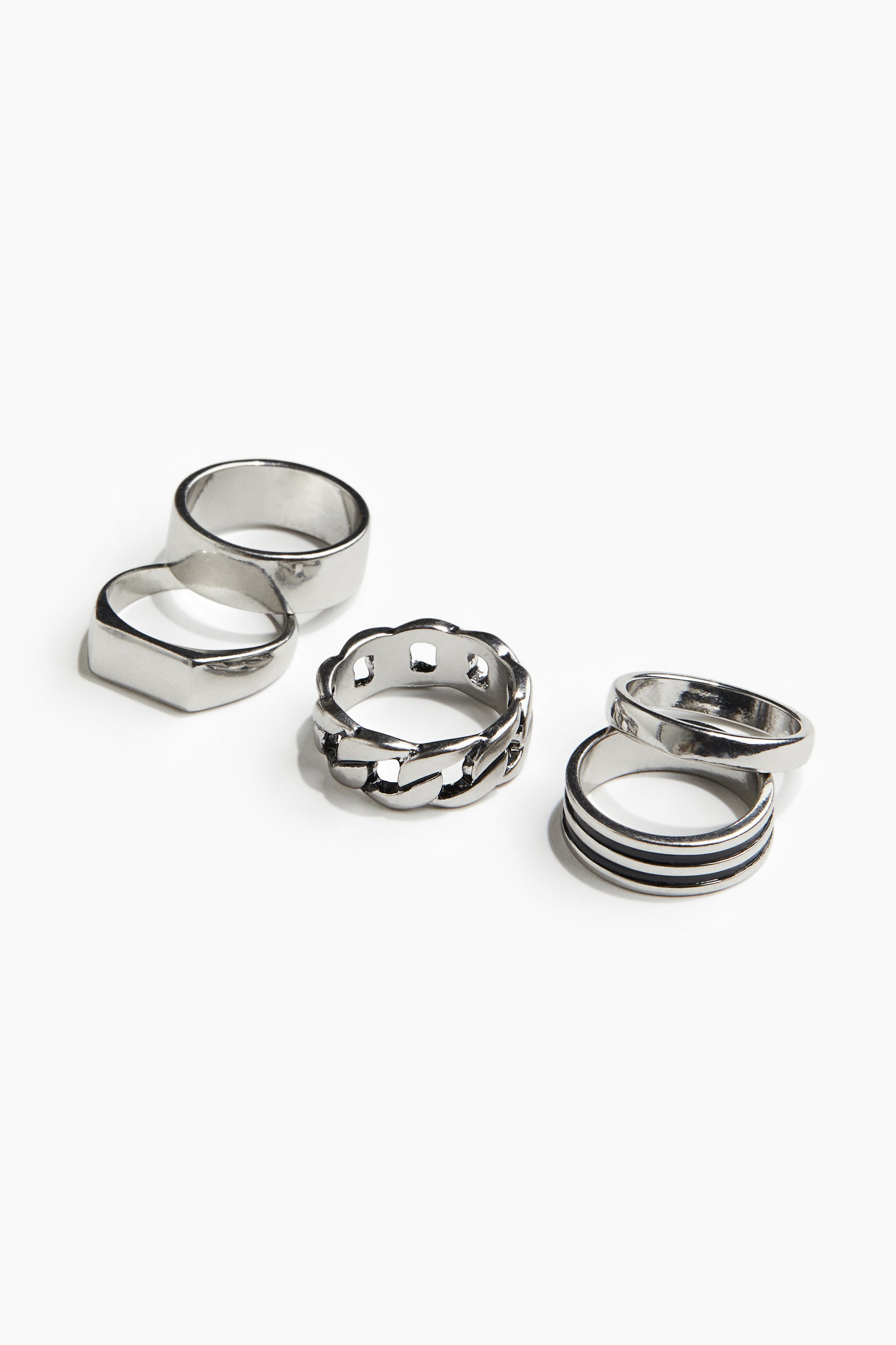 5-pack Rings - Silver-colored - Men | H&M US