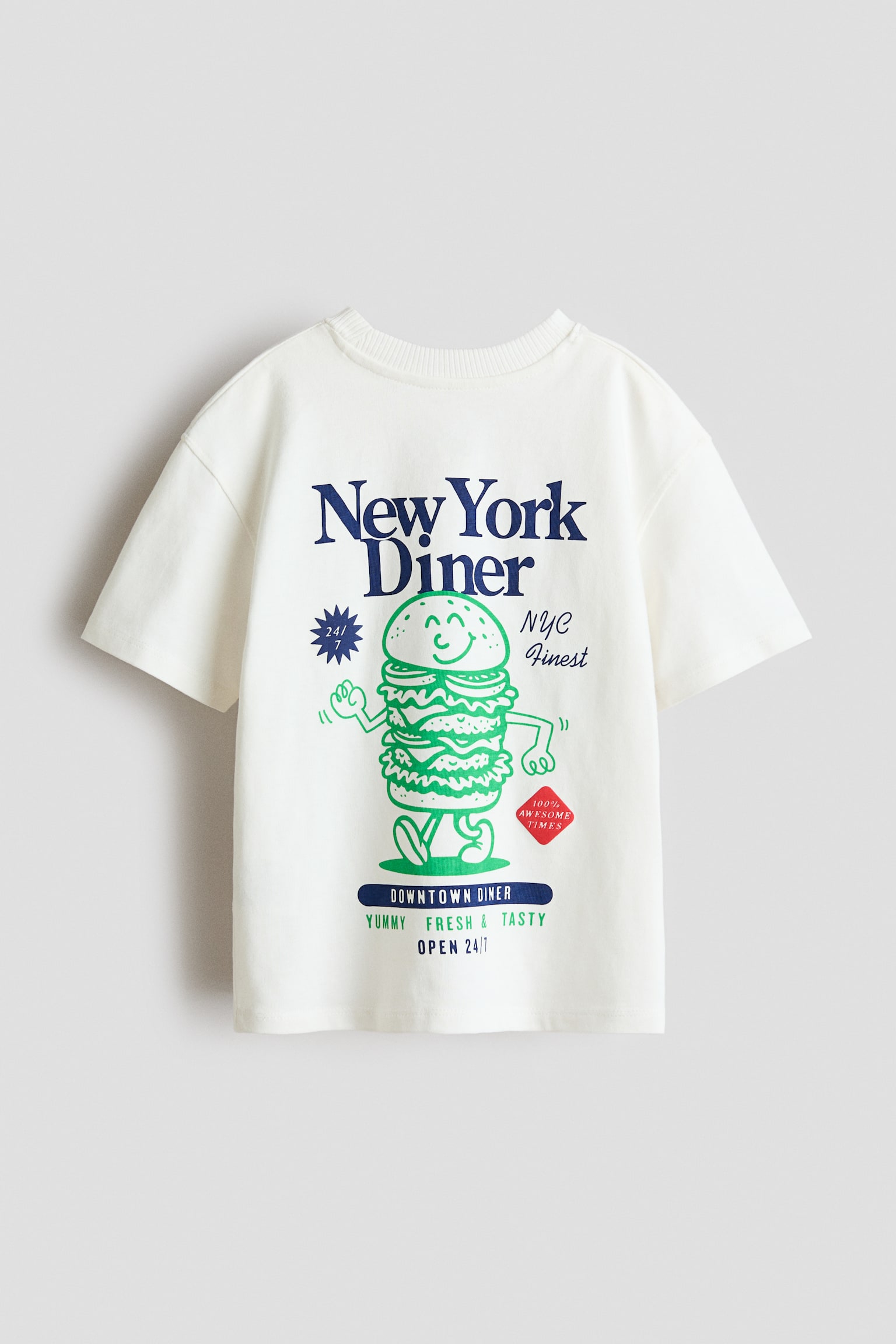Printed T-shirt - White/New York Diner/White/Fast Crew/Dusty turquoise/Energy/Black/NASA/White/Boston Garage Club/Navy blue/Sports/Navy blue/Bear - 4
