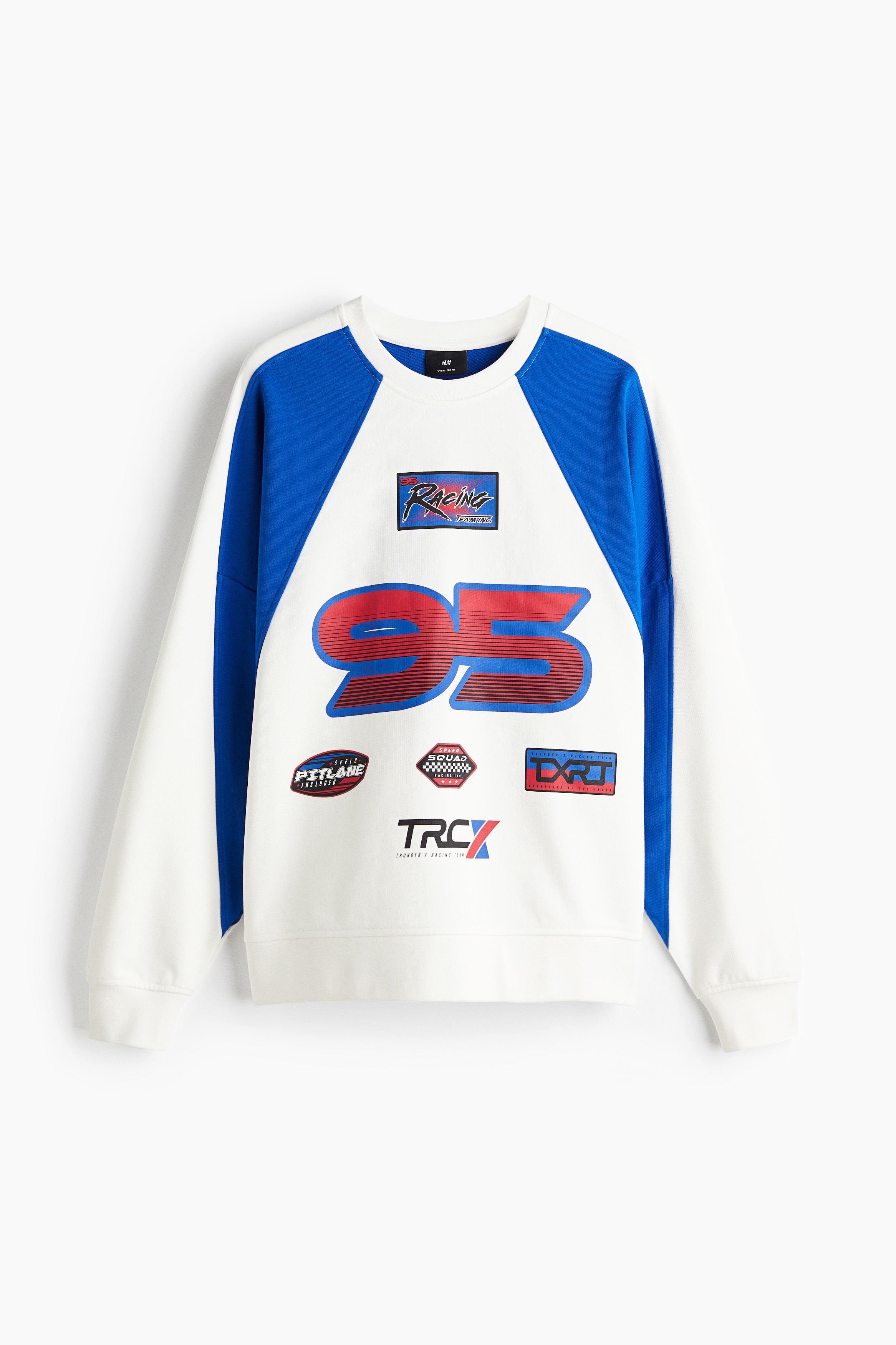 Oversized Fit Printed sweatshirt - Blue/TRCX