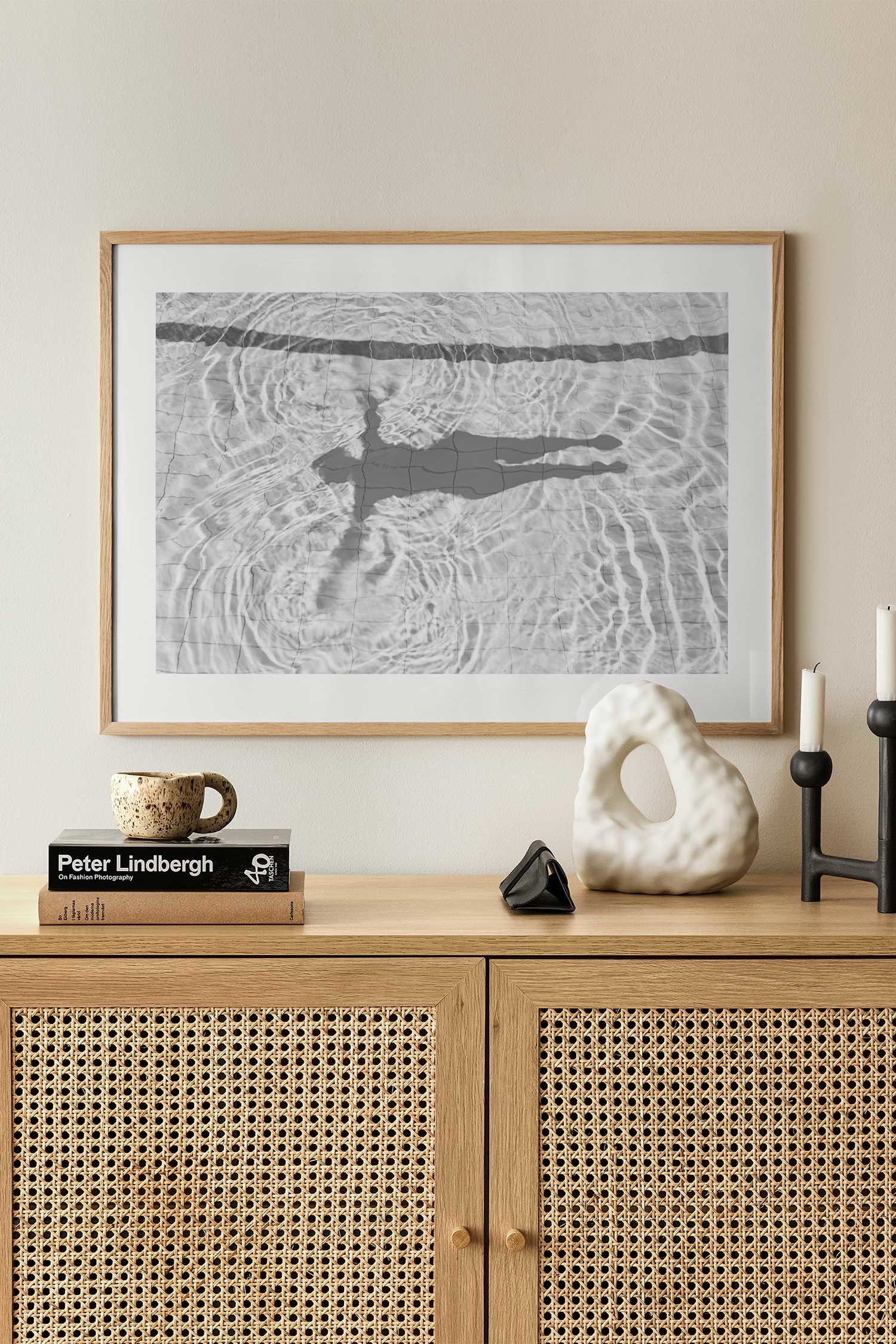 Floating Shadow Plakat - Czarno/biały