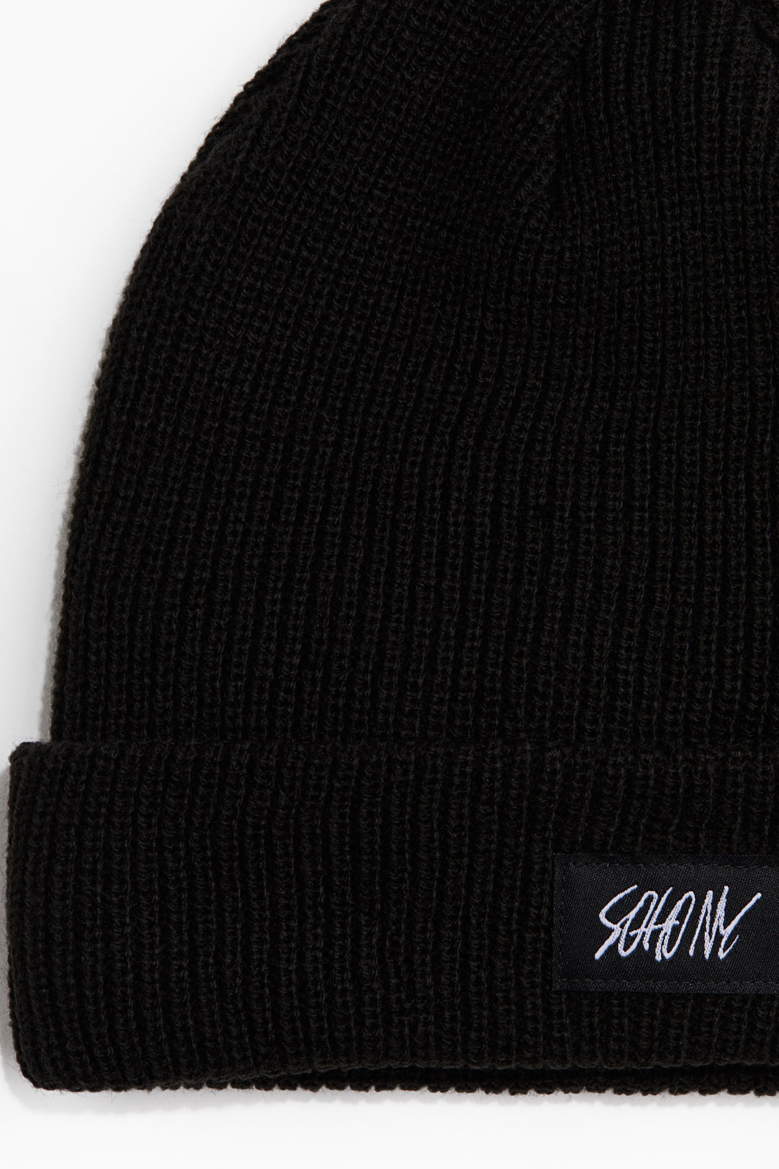 Rib-knit beanie - Black/Soho NY/Neon yellow - 2