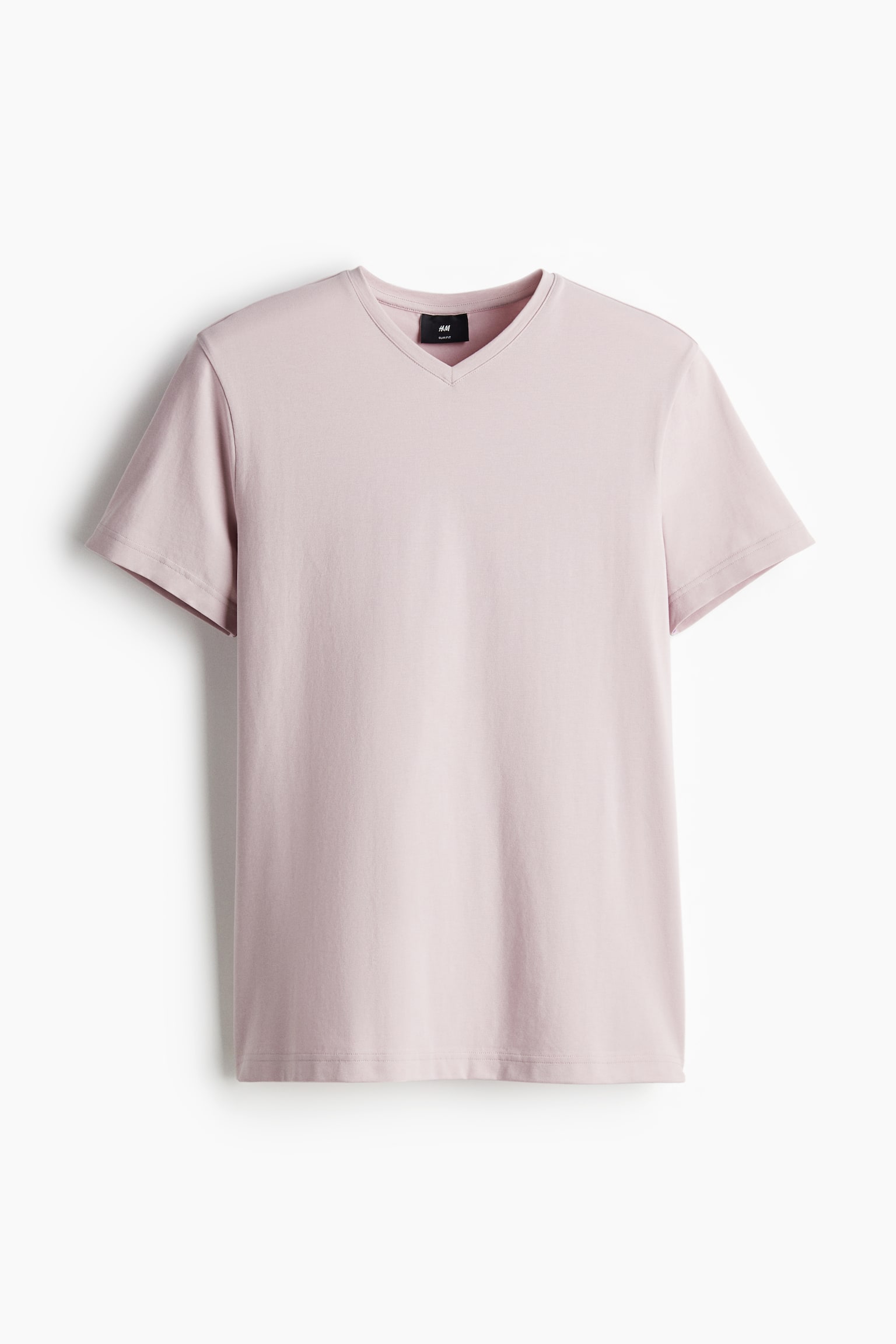 Slim Fit V-Neck Tee - Pink/Navy blue/White/Black/Turquoise/Dark khaki green/Dark greige - 2