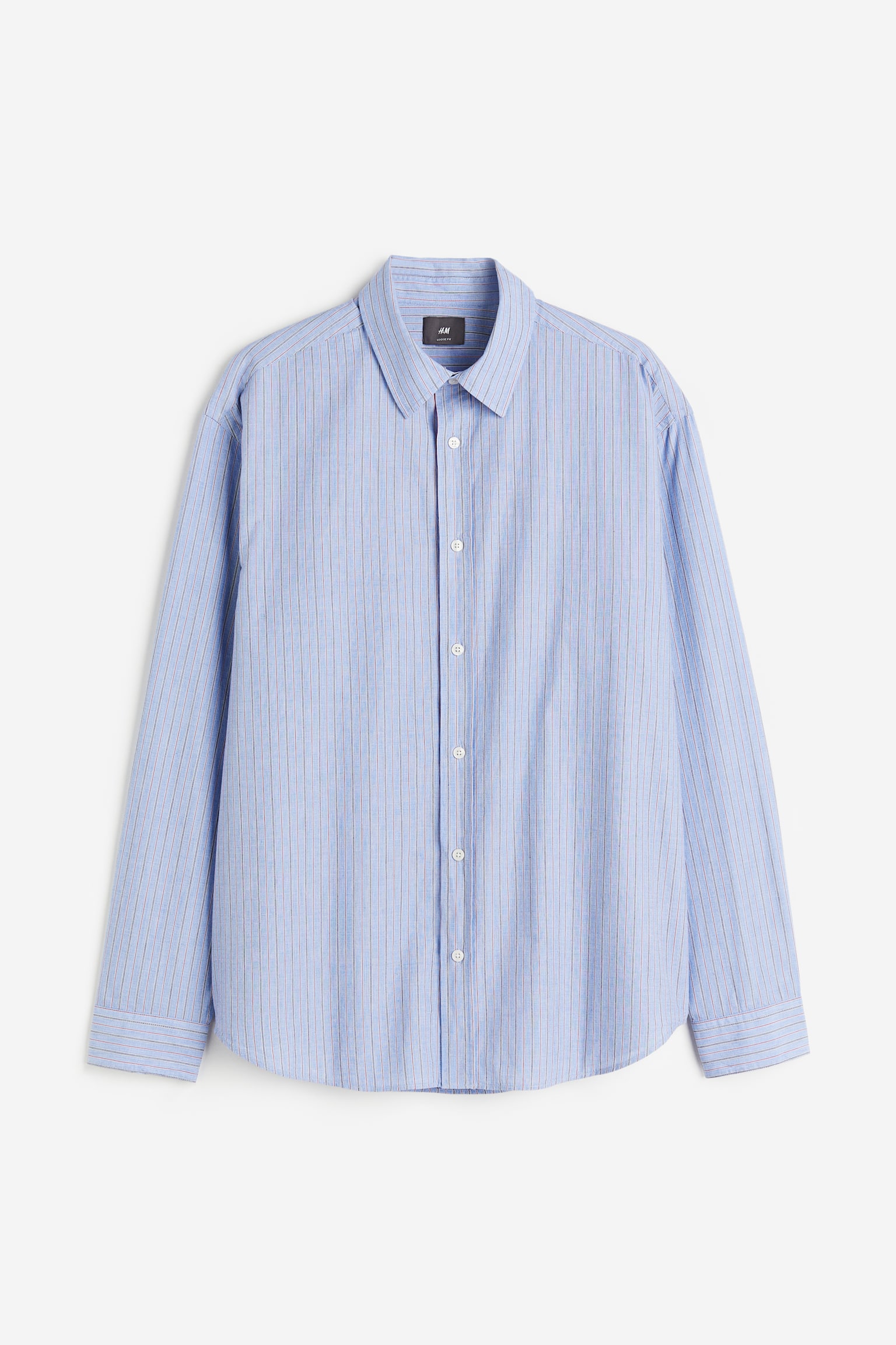 Loose Fit Shirt - Light blue/Striped - 1