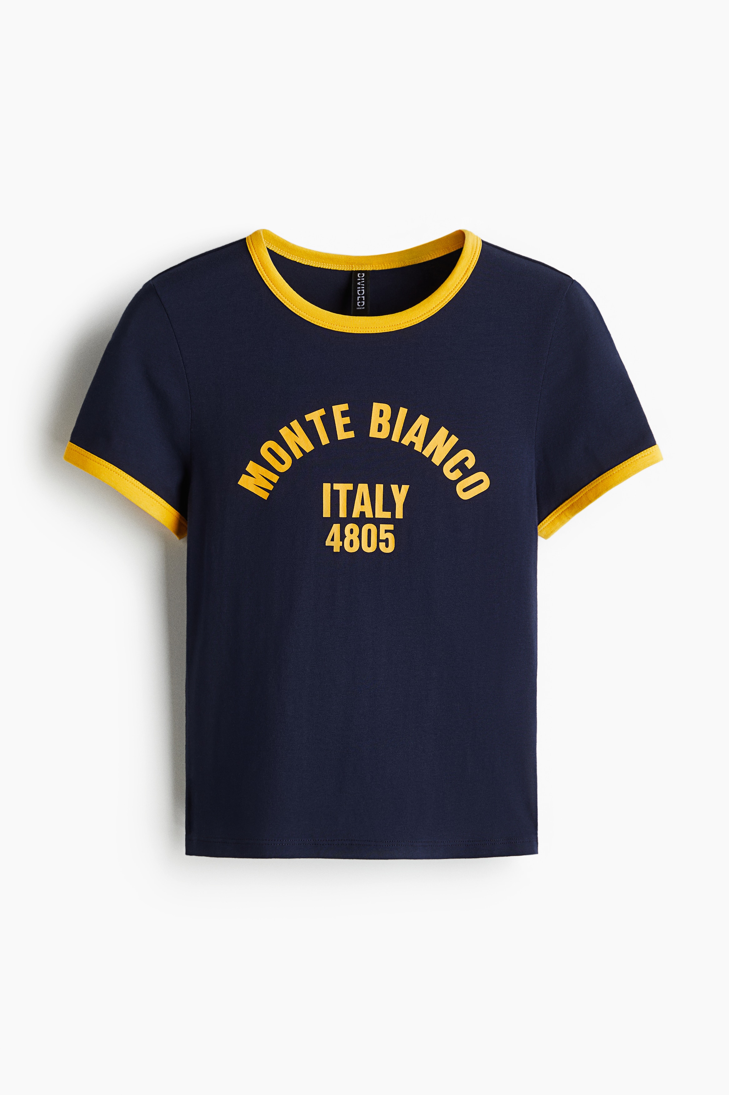 Fitted cotton T-shirt - Navy blue/Monte Bianco/Navy blue/Stade Paris/Light blue/Poétique/White/Caribe/White/Golden Hour/Light blue/Dark blue/Cream/Butters/Dark grey/Pâtisserie/White/Hotel/Light yellow/Le Charme/Dark blue/Paris/Light beige/Douceur de Vivre/Pink/Milano/Light yellow/1956/Dark red/Amour/Navy blue/Striped/White/Montpellier/Light blue/Striped/Cream/HL