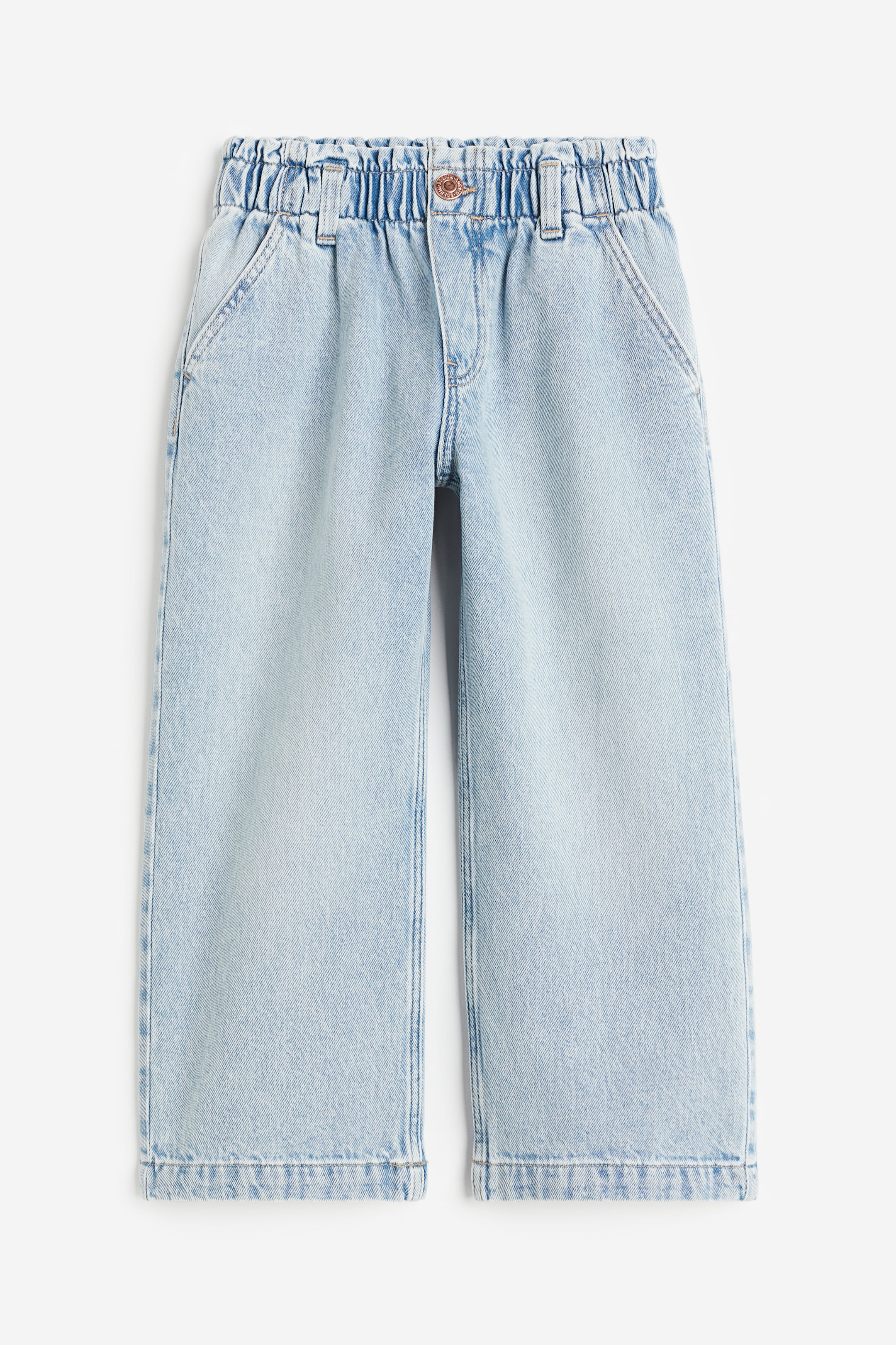 Wide Leg Paper-bag Jeans