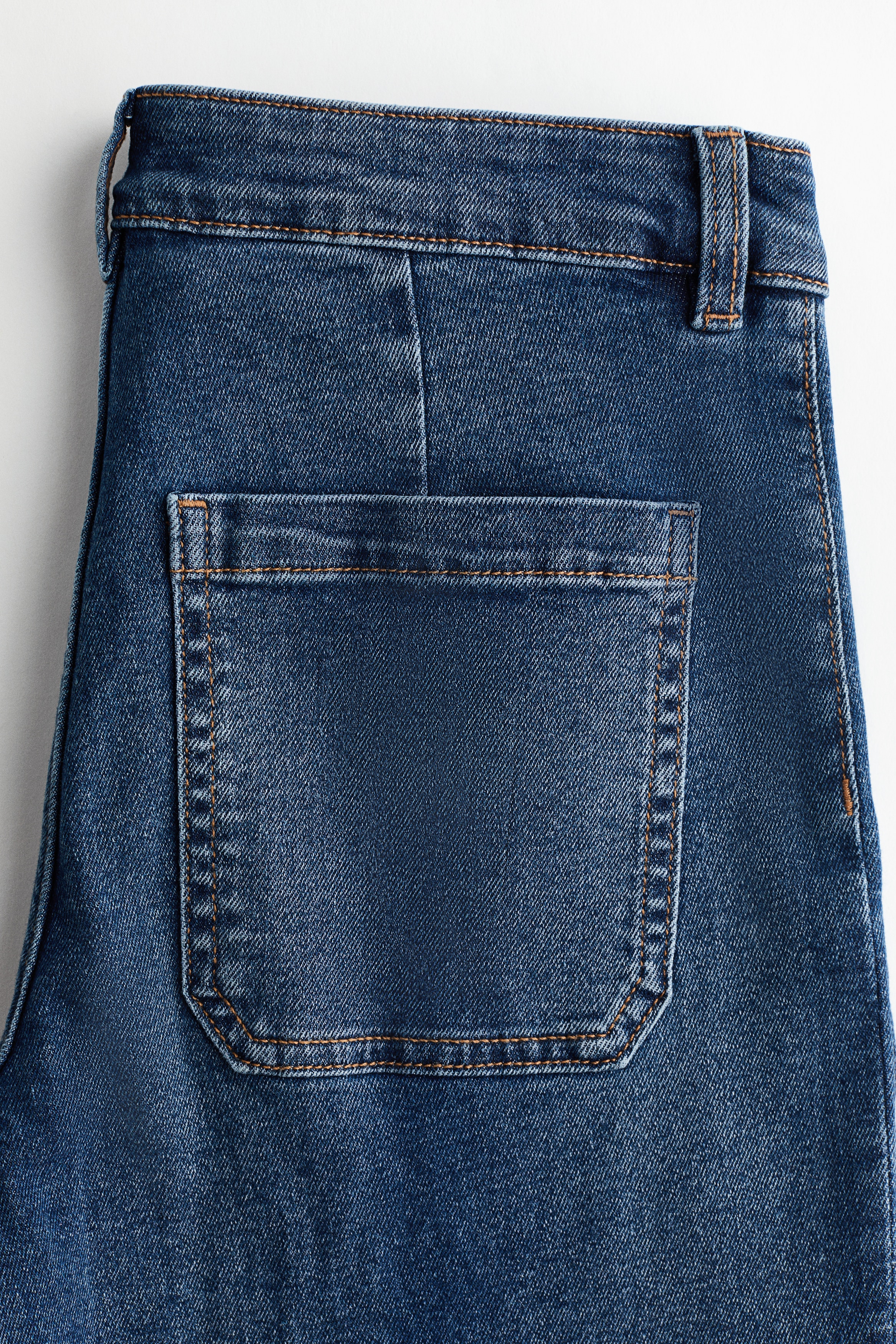 ワイドハイウエストデニム - ダークデニムブルー - レディース | H&M JP