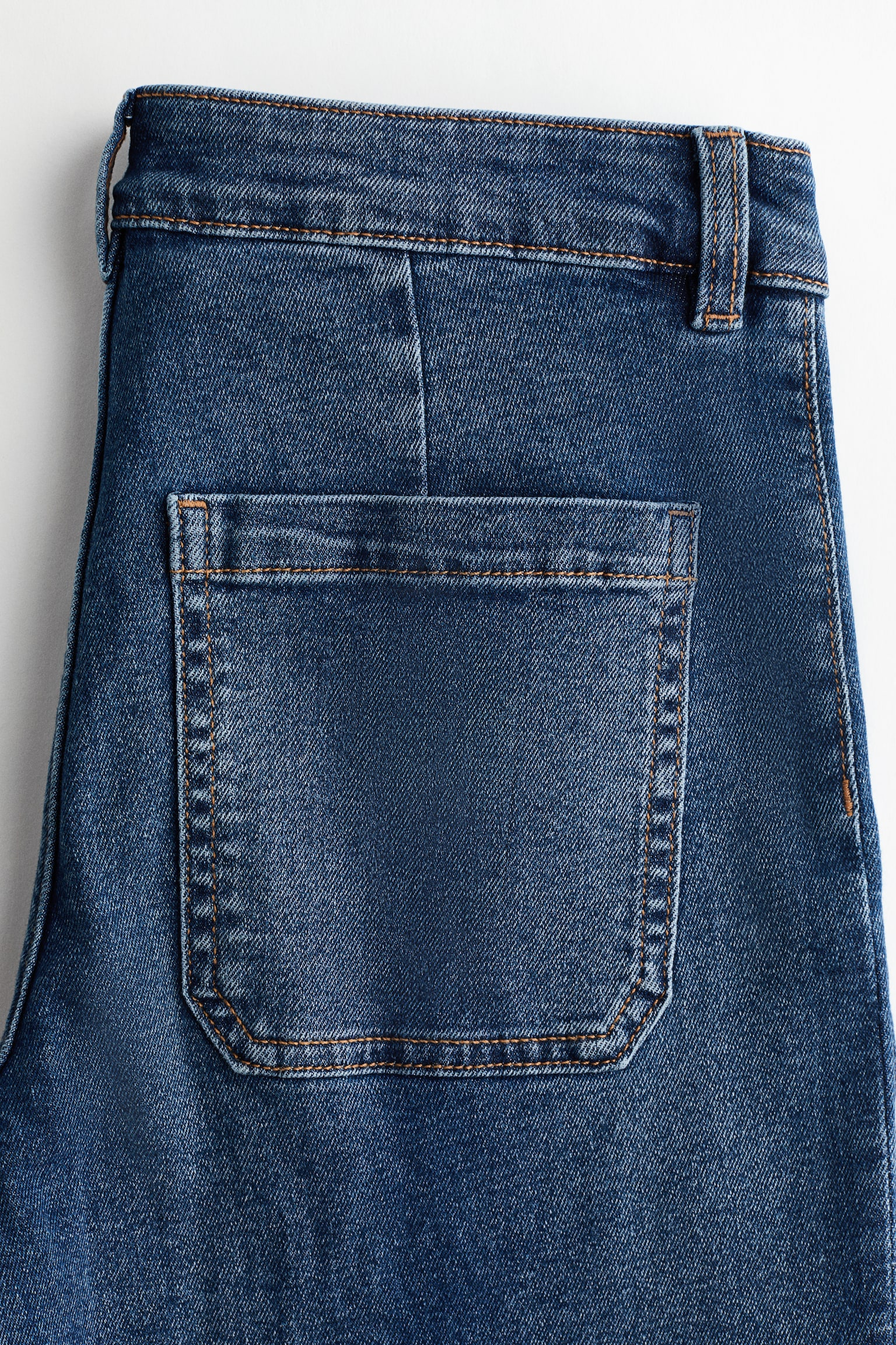 Женские джинсы H&M Wide High Waist, цвет: Тёмный джинсовый синий — фото 6