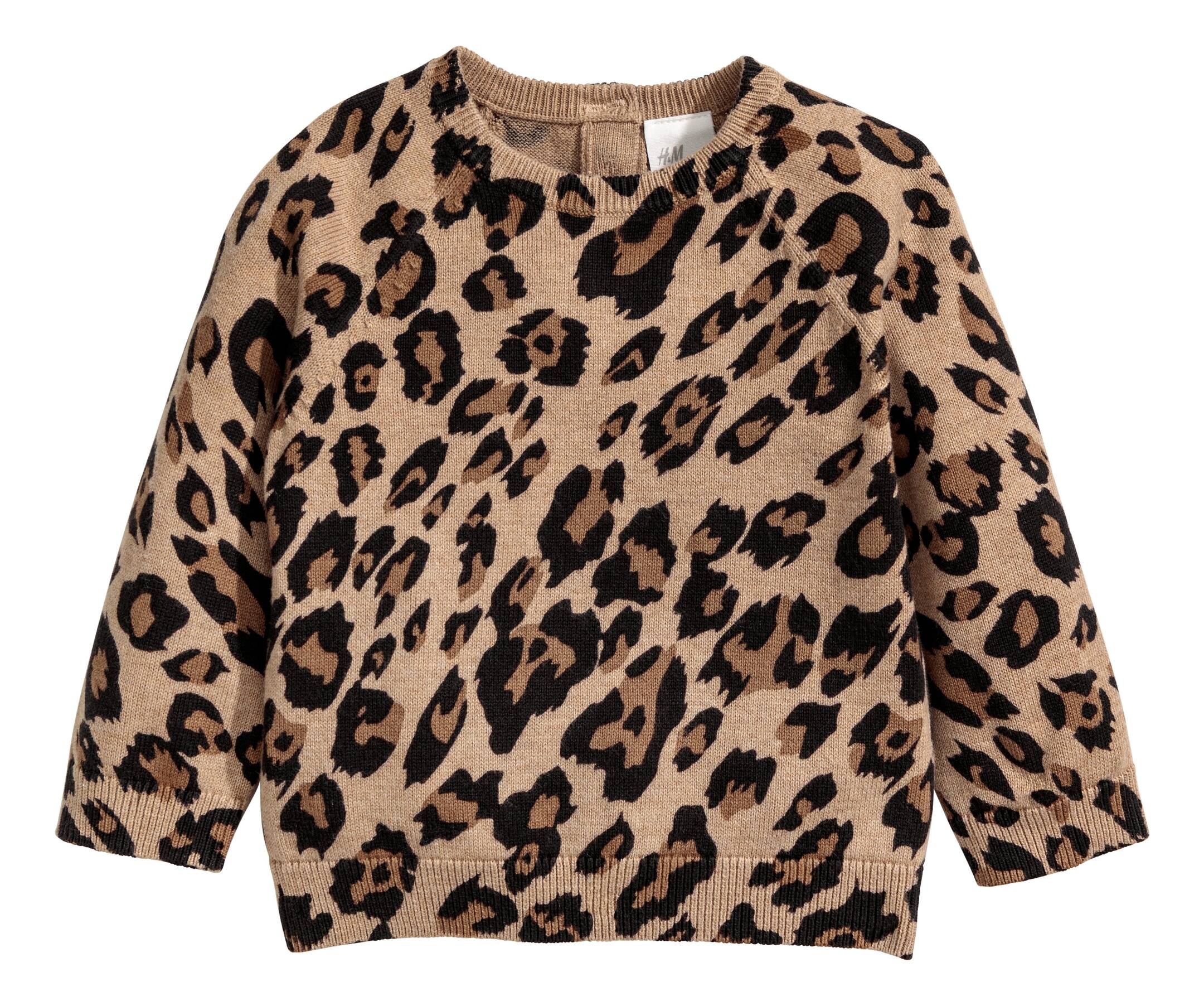 View larger image: Fine-knit cotton jumper - Dark beige/Patterned - Kids | H&M GB 1