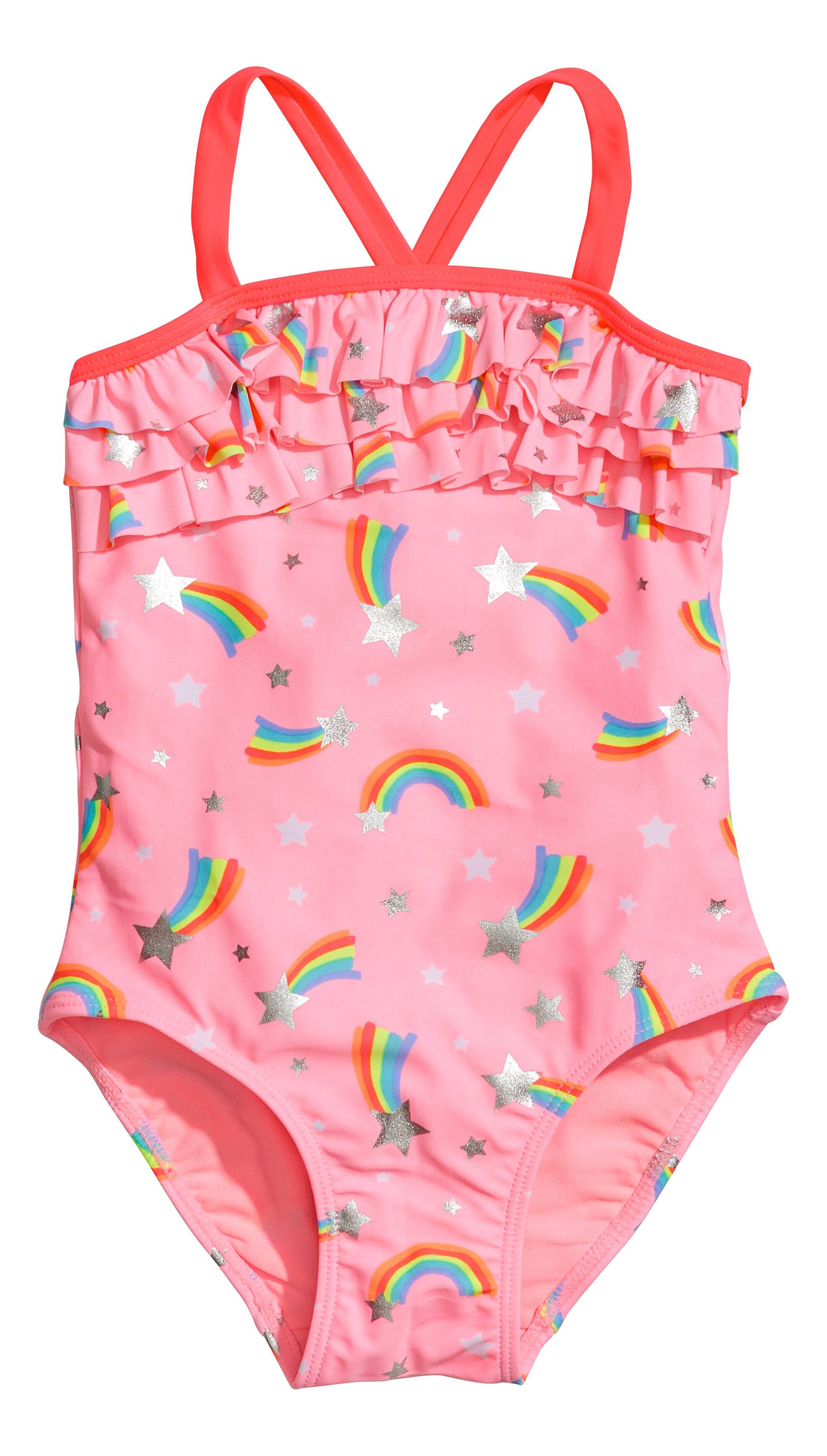 Zobacz większy obraz: Kostium kąpielowy z falbanką - Jasnoróżowy/Gwiazdy - Dziecko | H&M PL 2