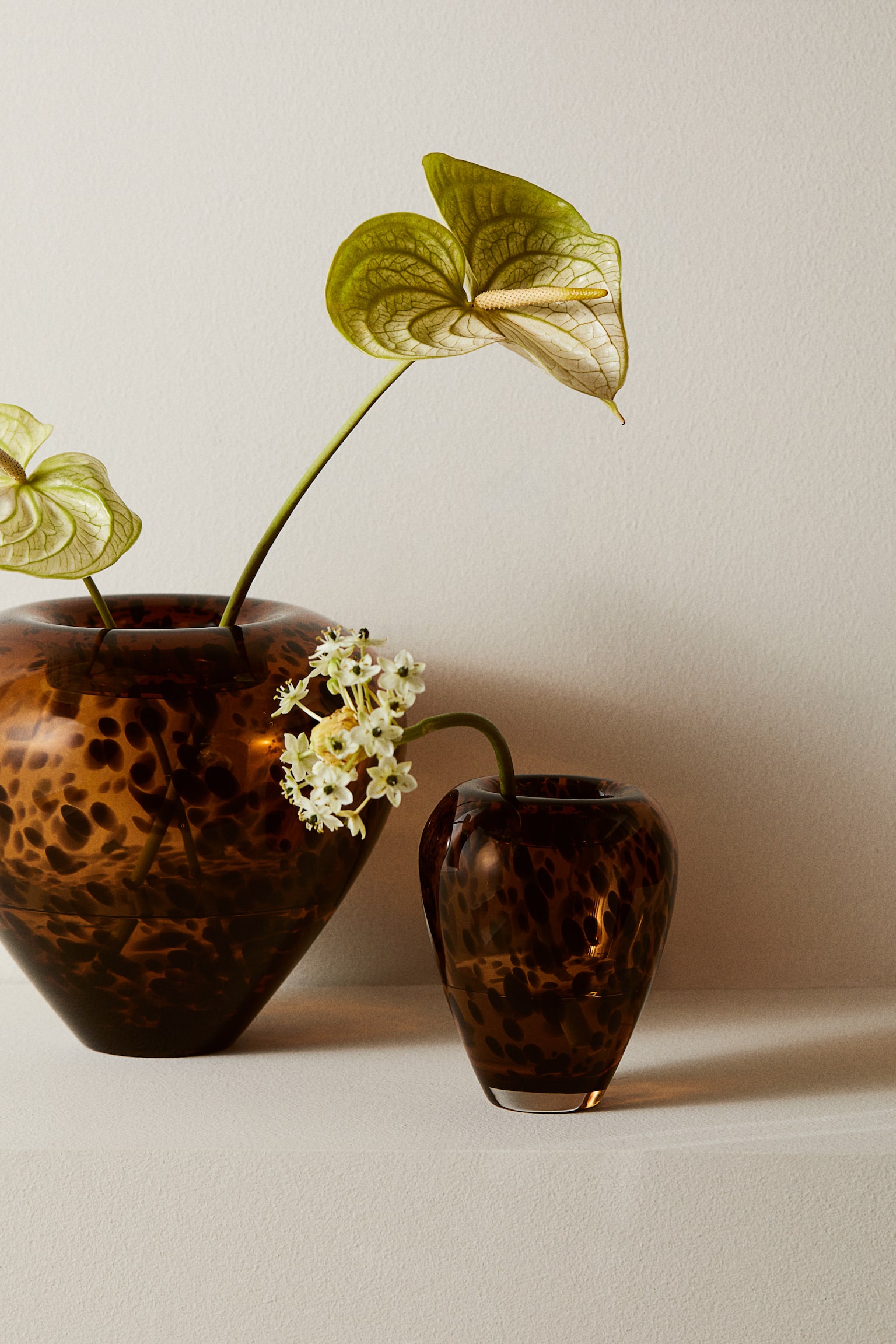 Small glass vase - Brown/Leopard print - 2