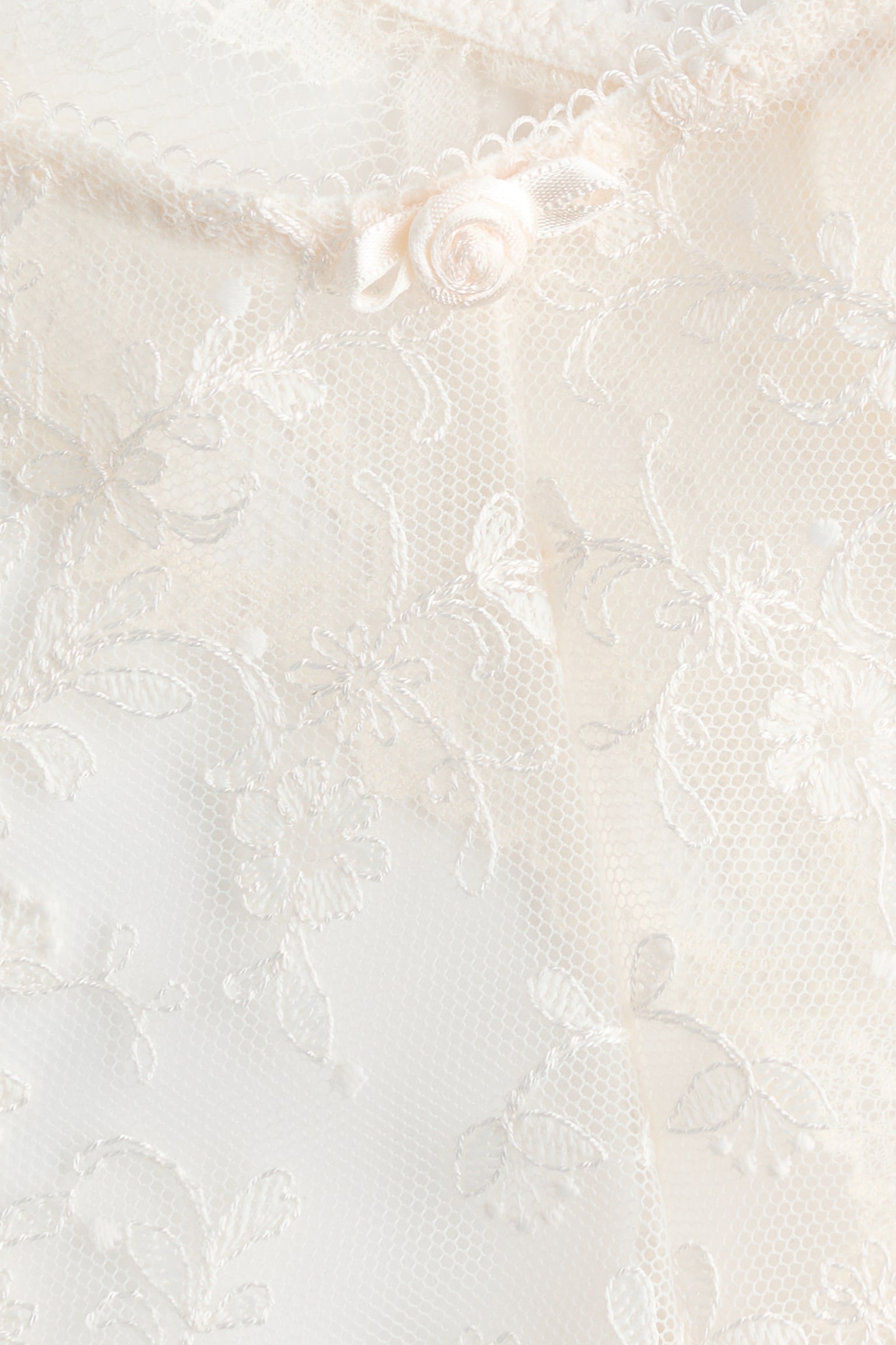 תחתוני חוטיני עם רקמה - לבן/חום כהה/ורוד פודרה - 5