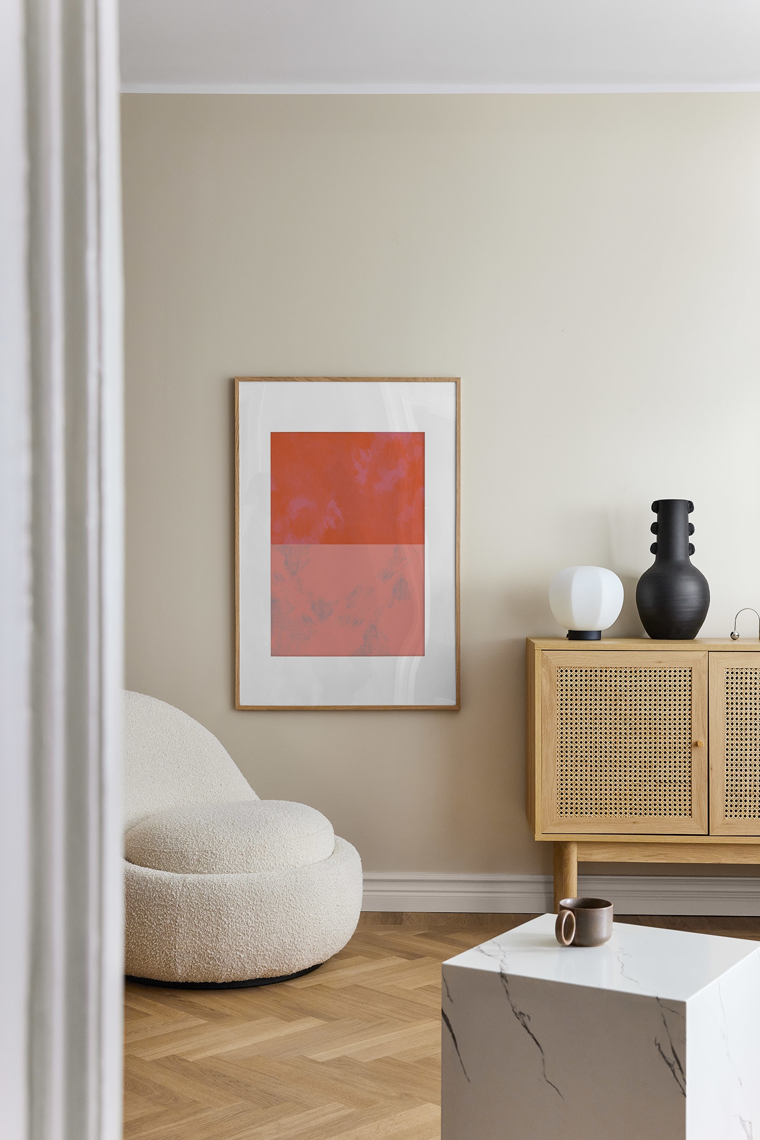 Cadre Photo Incl. Passe-partout - Beige