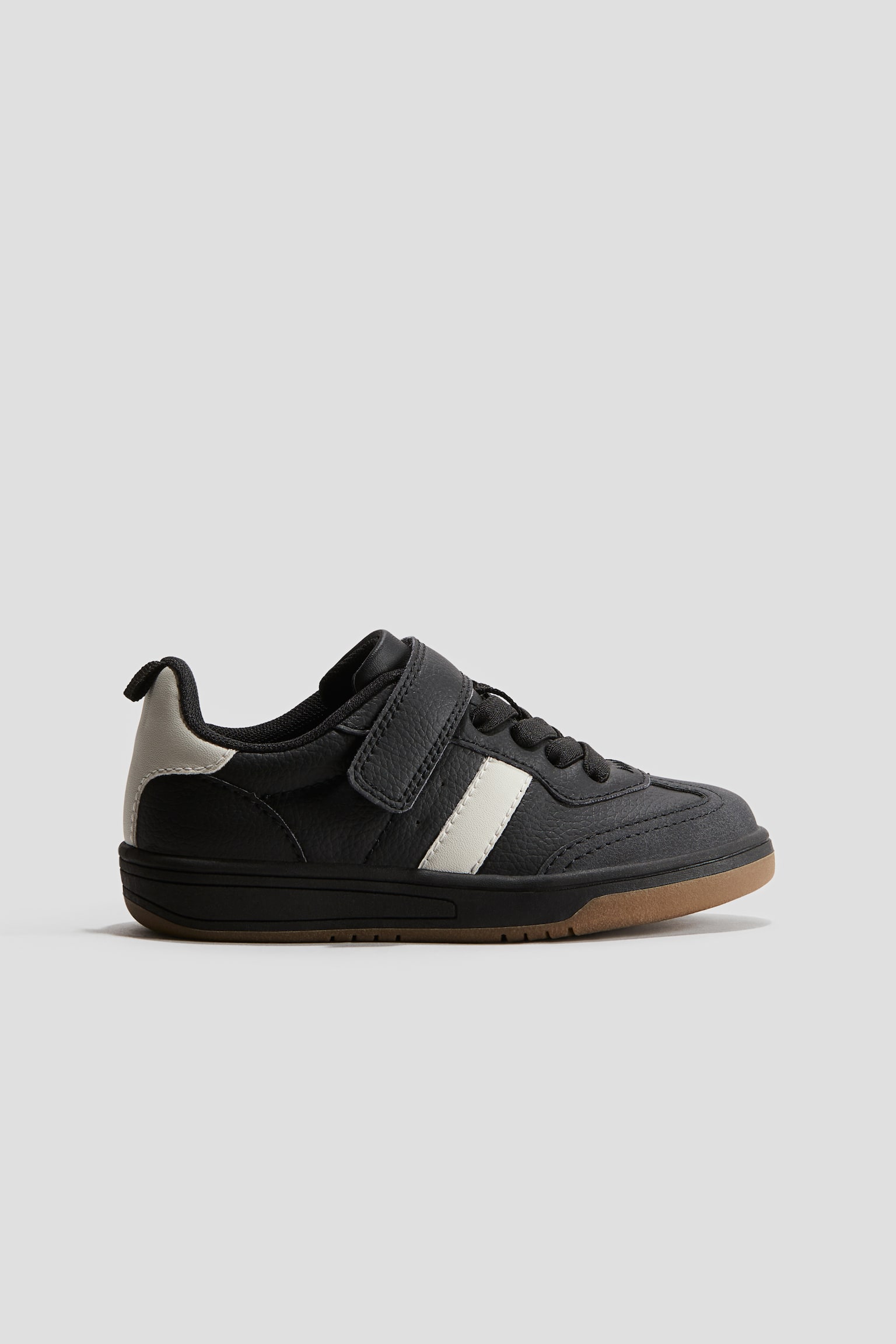 Blockfärgade sneakers - Svart/Vit/Beige/Vit - 1