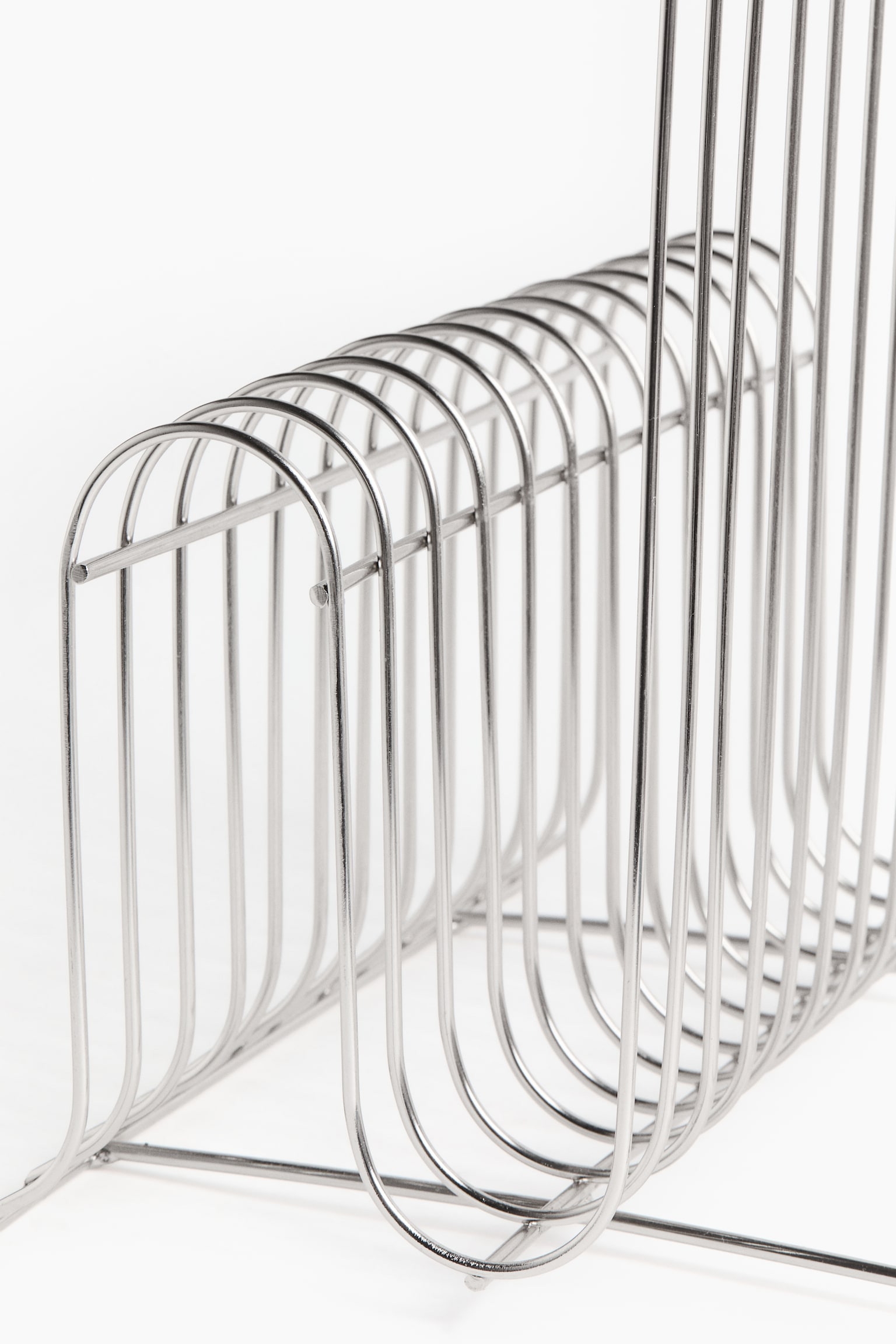 מעמד למגזינים מפלדת אל חלד - כסוף - 4