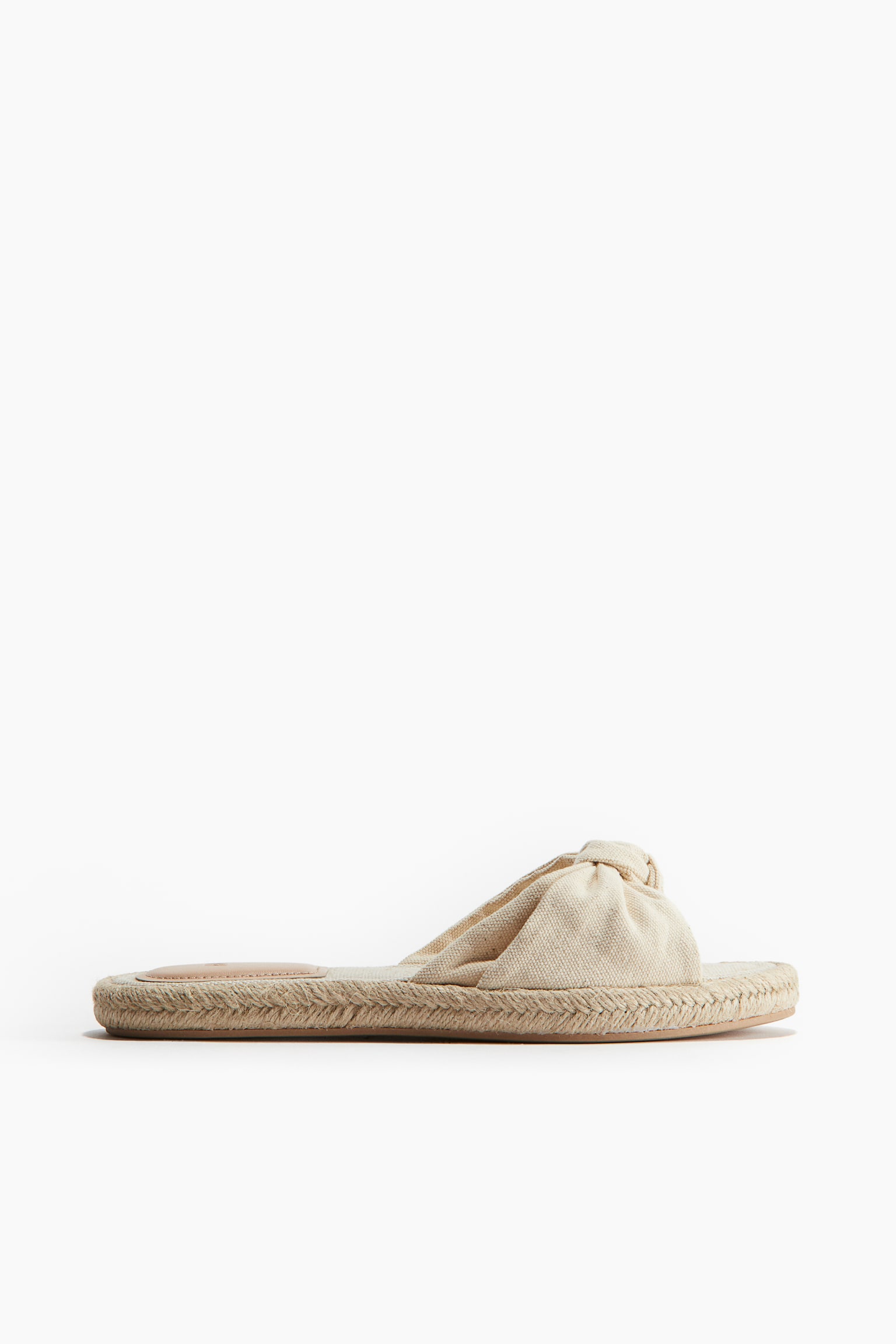 Knot Detail Espadrille Sandals - Light beige/Light pink/Black/Denim blue - 4