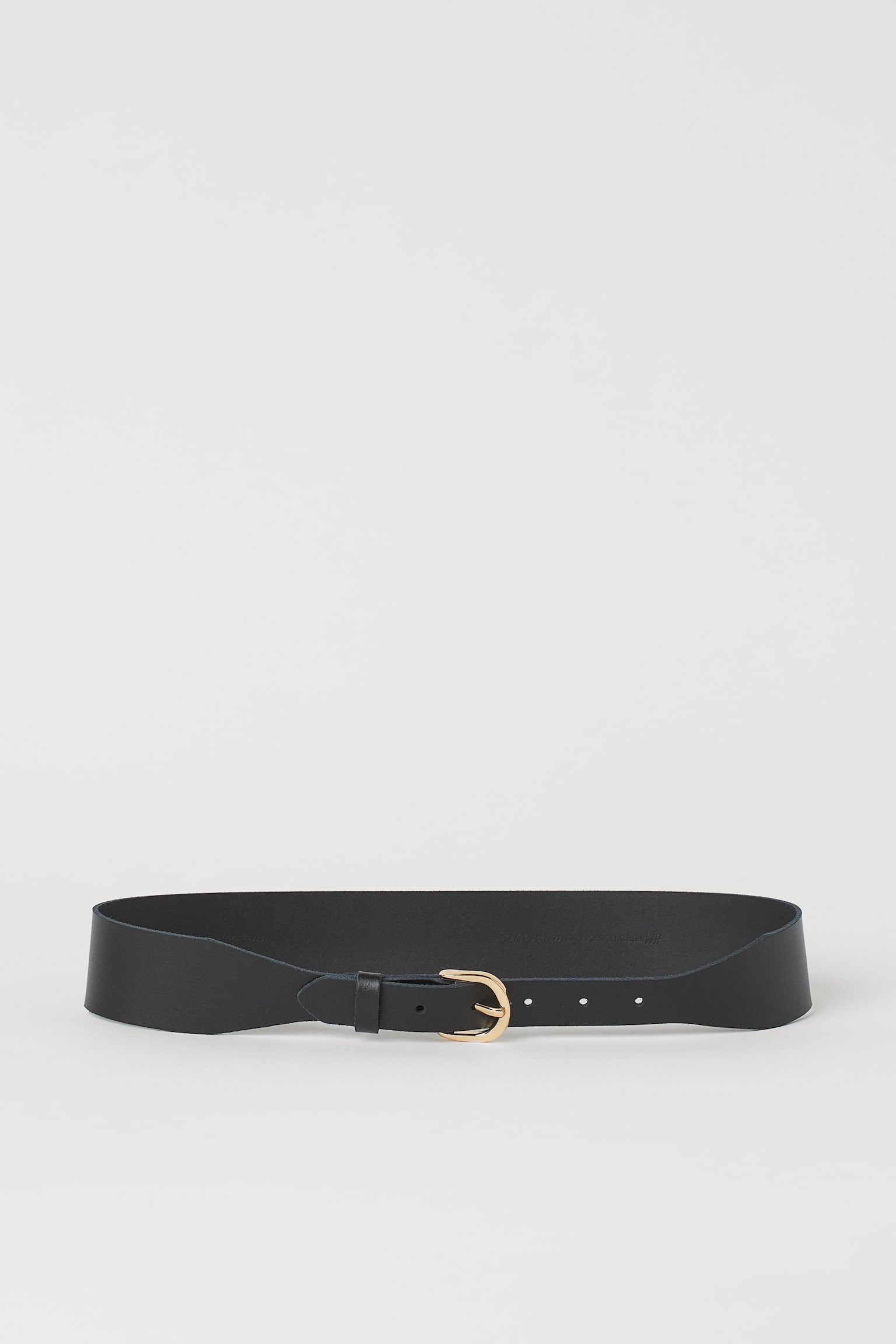 Leather waist belt - Black - 1