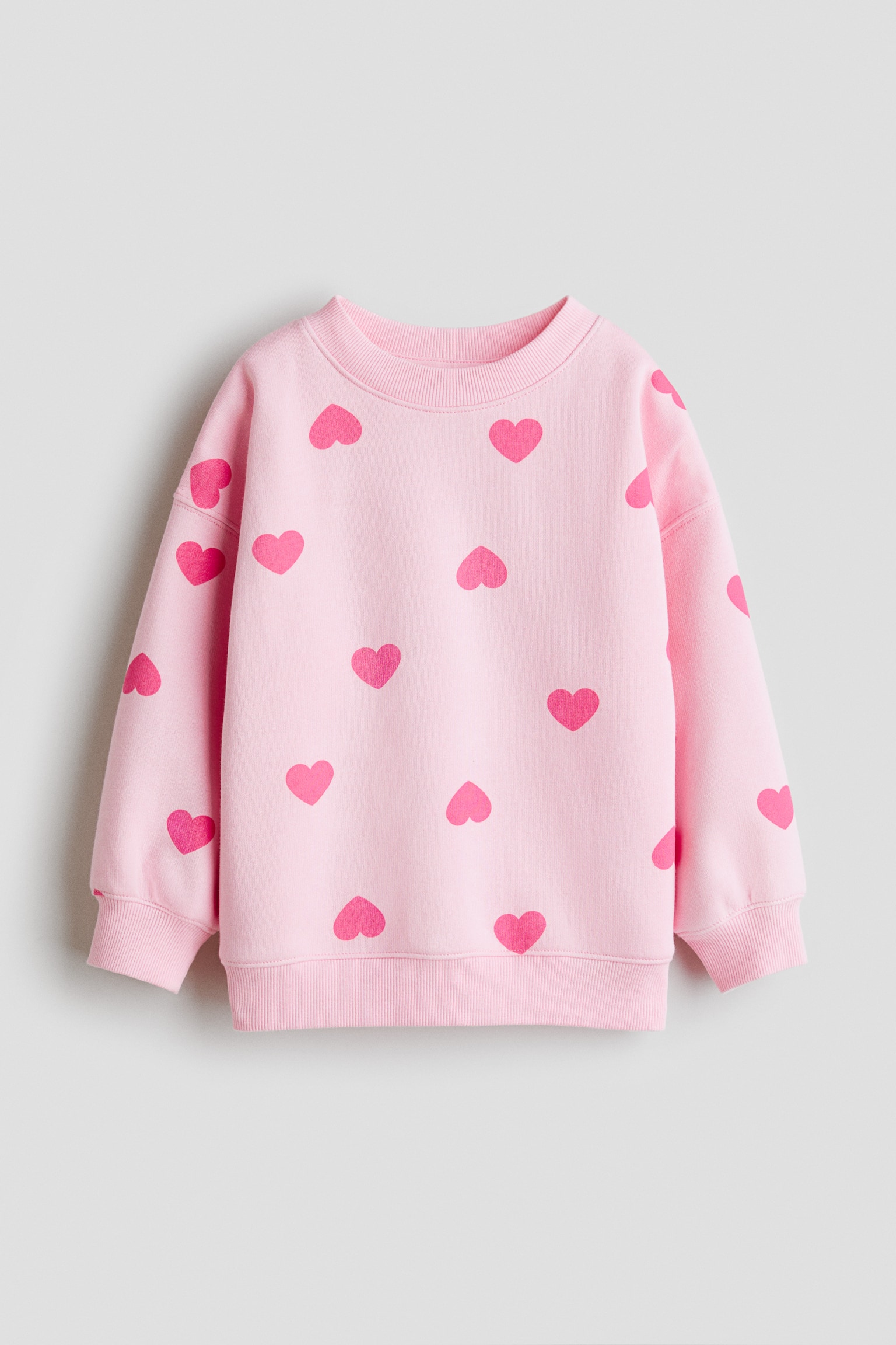 Oversized brushed-inside sweatshirt - Pink/Hearts/Dark grey/Hearts/White/Hearts/Dark pink/Light purple/Bubblegum pink/Cream/Dusty green/Hearts/Light dusty pink/White/Hearts/Cream/Hearts/Purple/Hearts/Light purple/Dark red/Pink/Striped